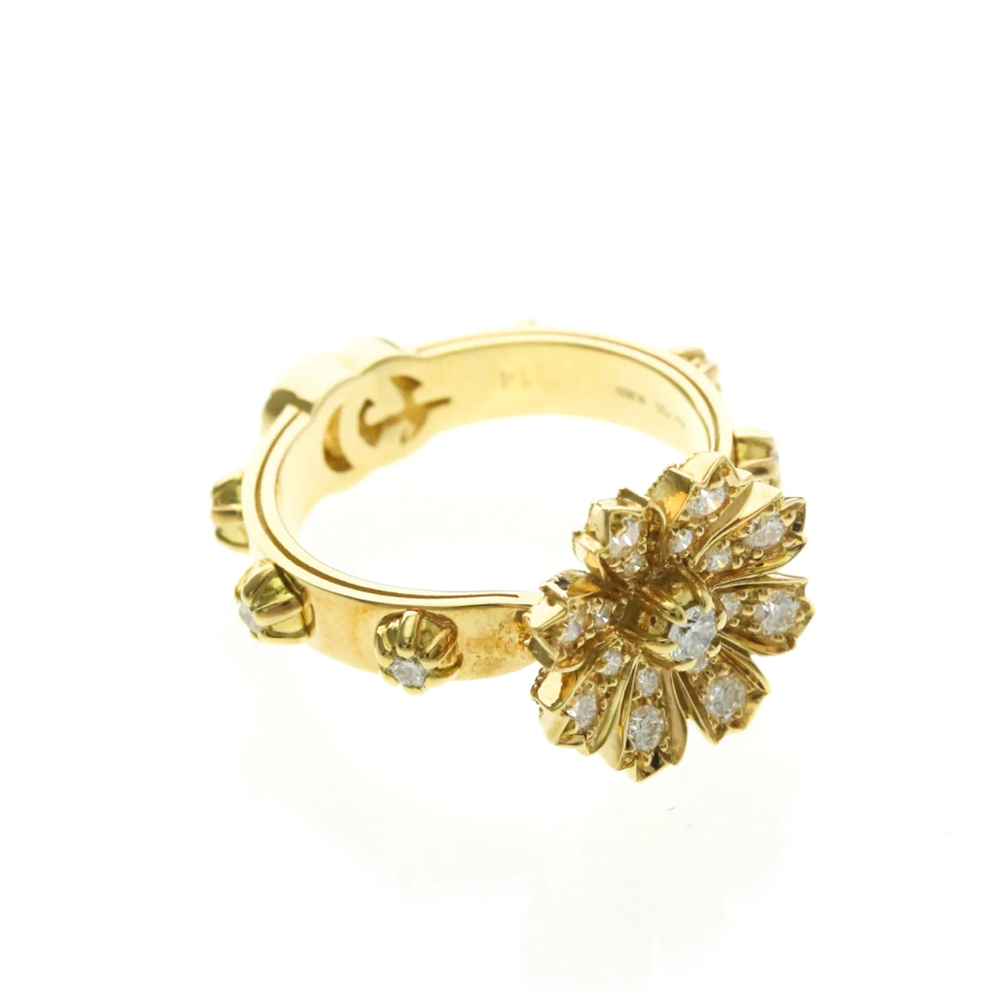 Ring 18K Yellow Gold and Diamond - Image 2