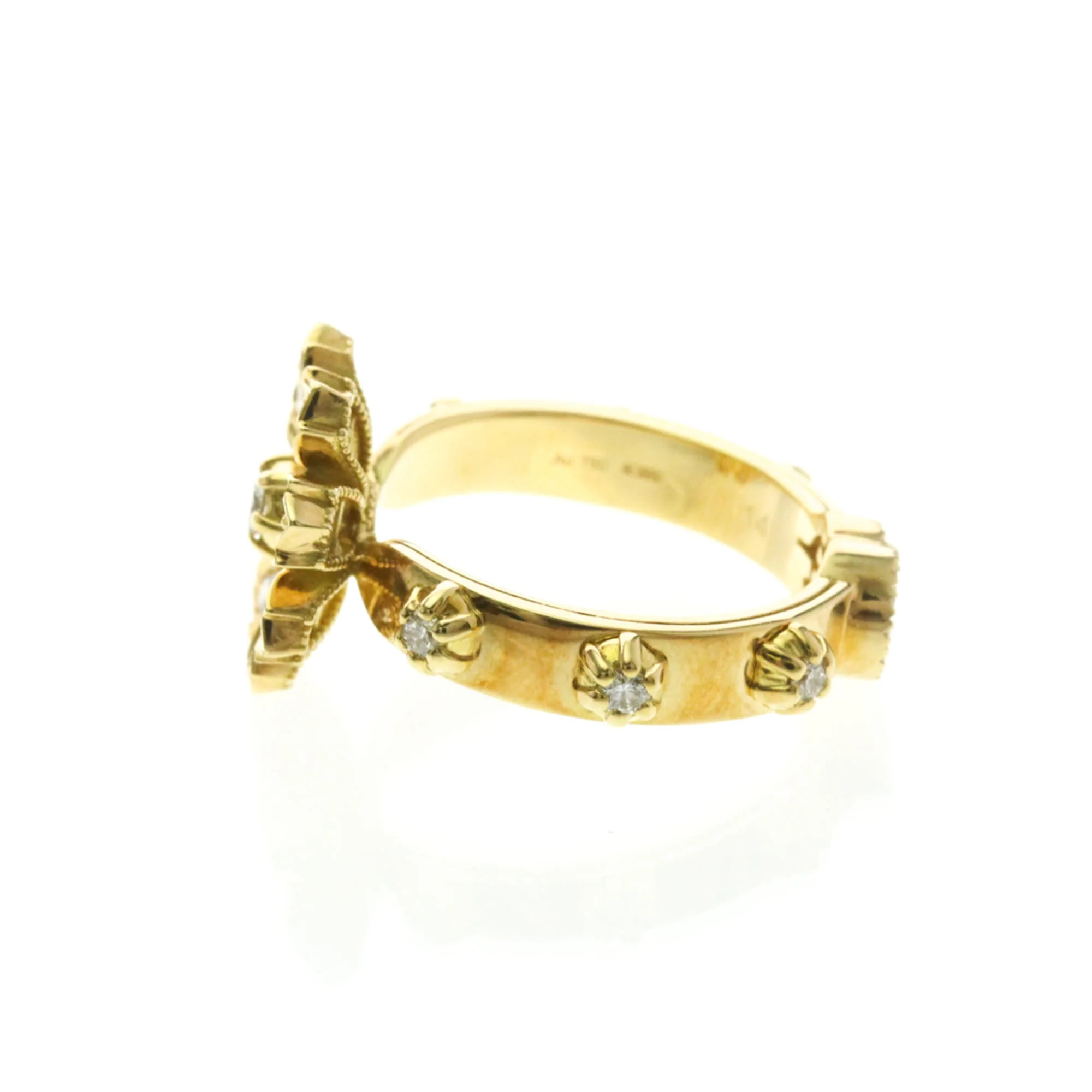 Ring 18K Yellow Gold and Diamond - Image 3