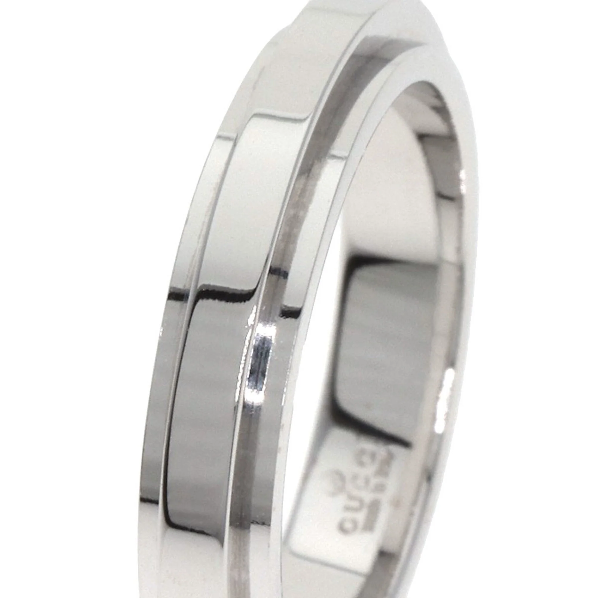 Straight Rough Ring 18K White Gold - Image 6