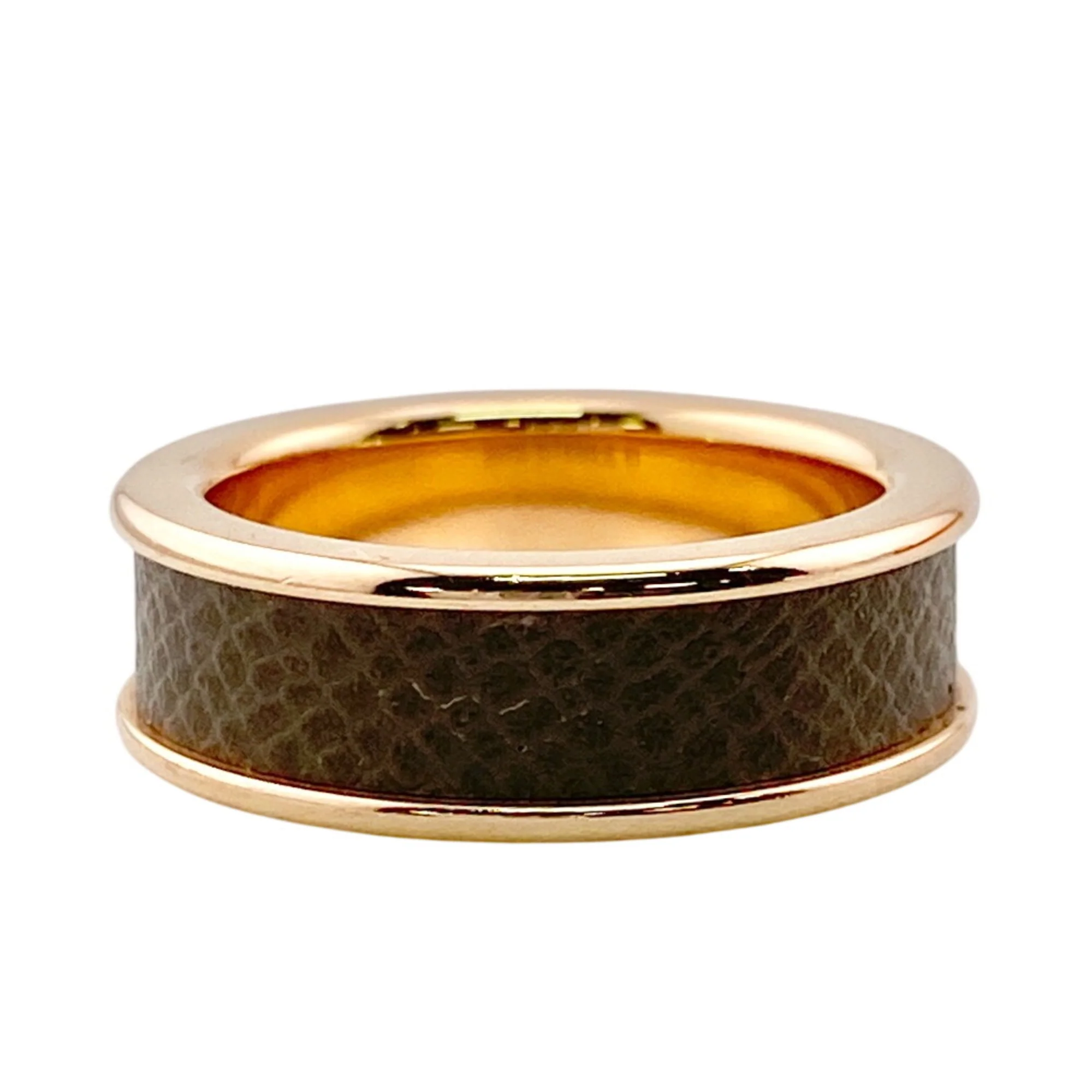 Athena Ring Leather and 18K Rose Gold - Image 3