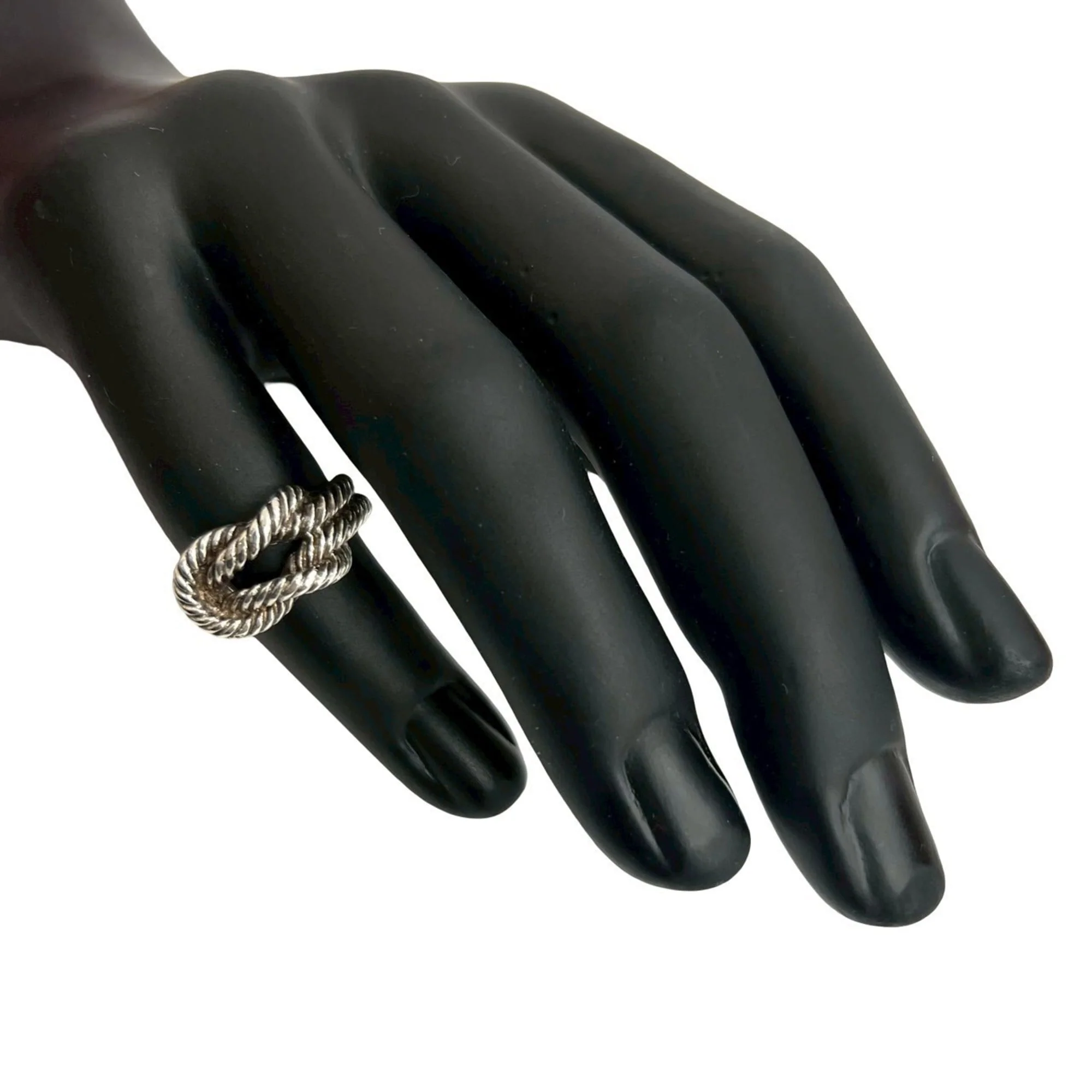 Audienne Twisted Rope Ring Sterling Silver