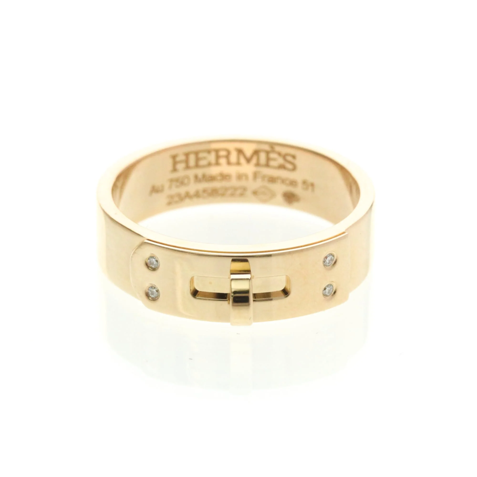 Band Ring 18K Rose Gold with Diamond
