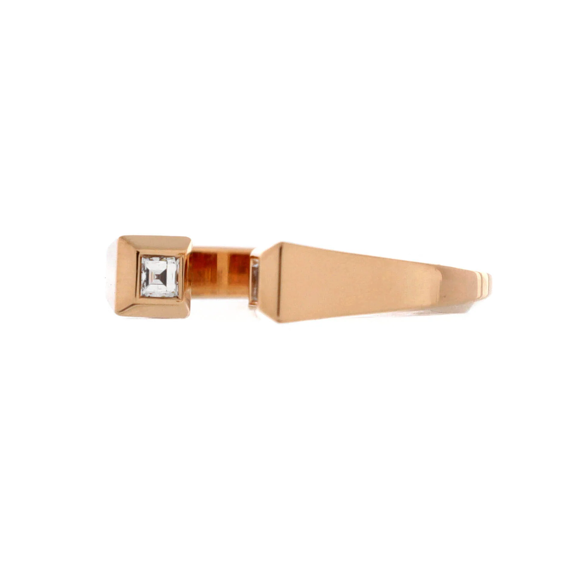 Clou de Forge Ring 18K Rose Gold with Diamonds Small - Image 2