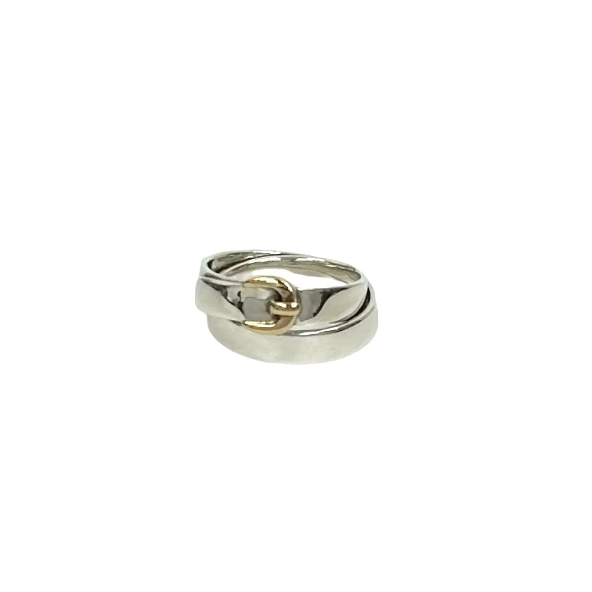 Double True Ring 18K Yellow Gold and Sterling Silver