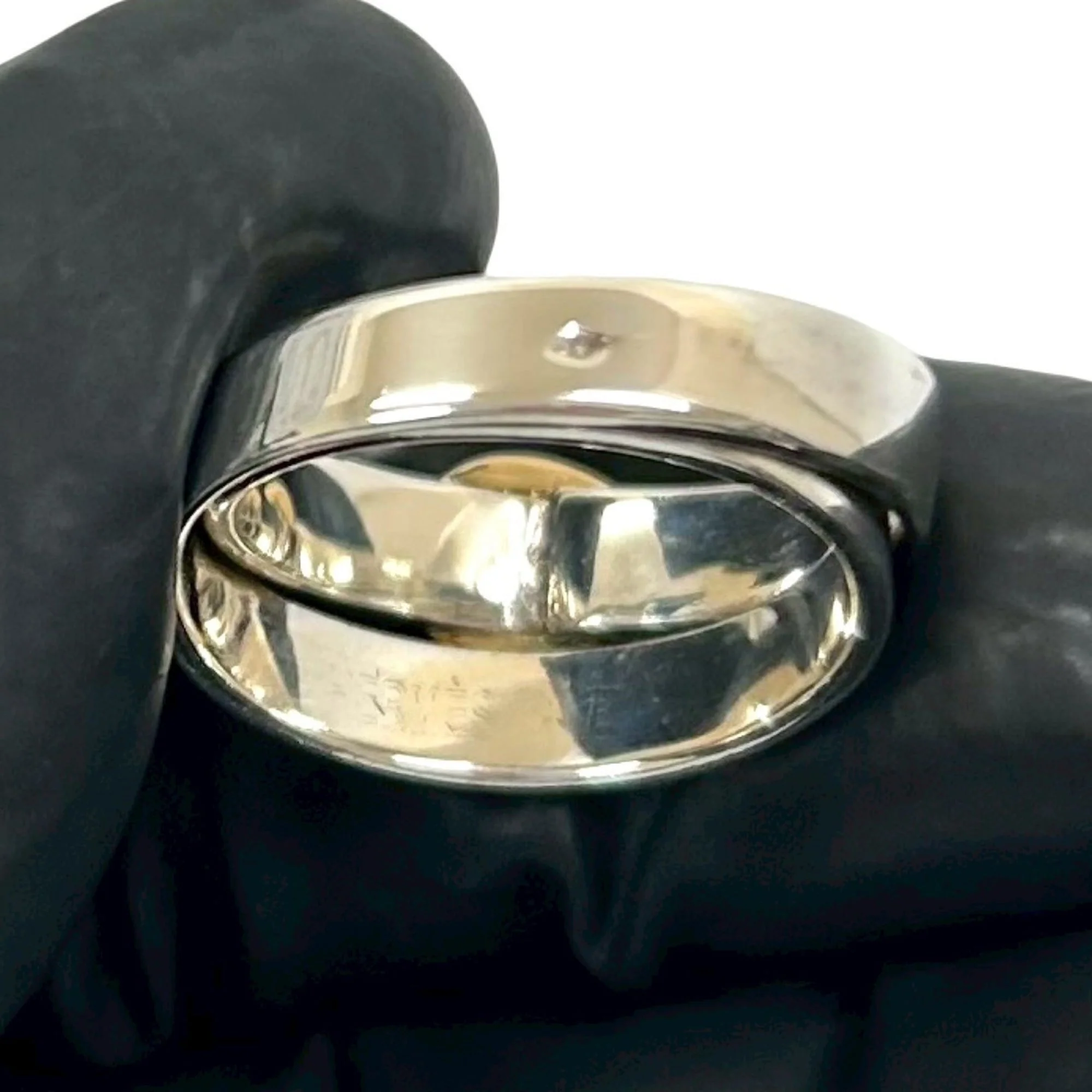 Double True Ring 18K Yellow Gold and Sterling Silver - Image 3