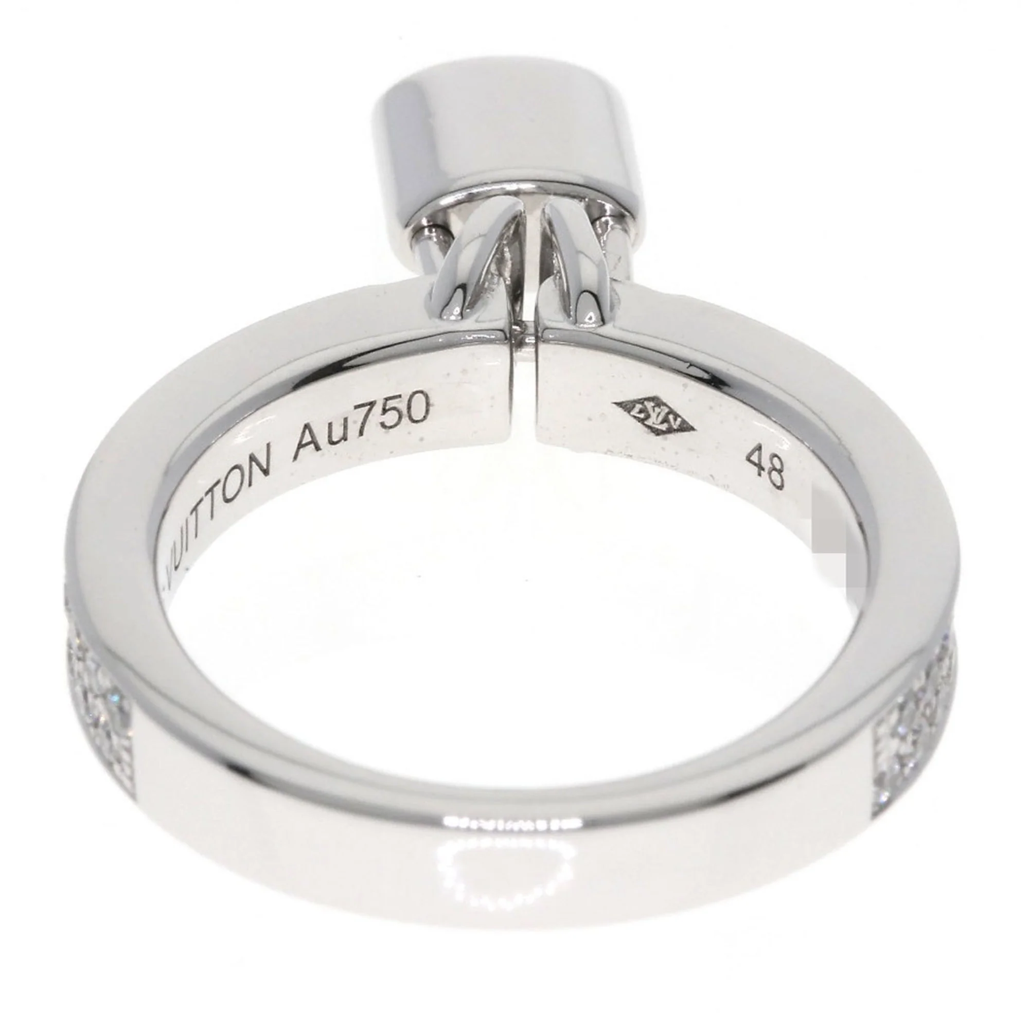 Band Ring 18K White Gold with Diamond - Image 4