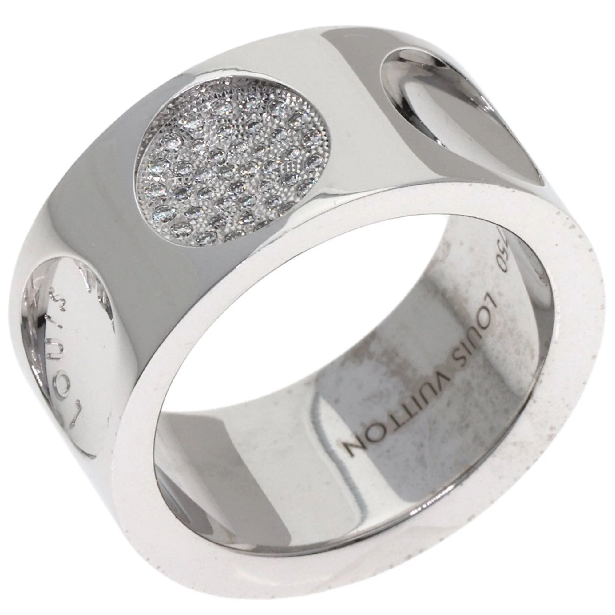 Band Ring 18K White Gold with Diamond - Image 2