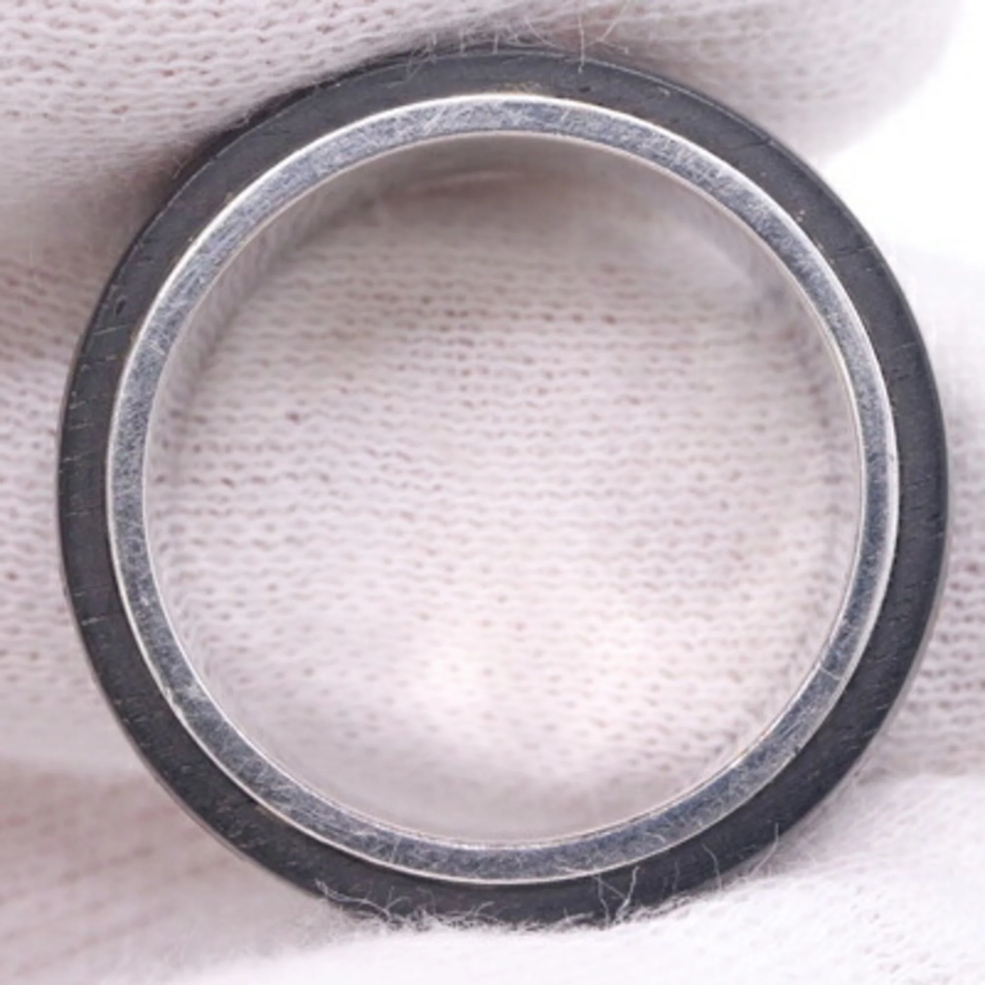 Damier Wood Band Ring Metal and Wood - Image 6