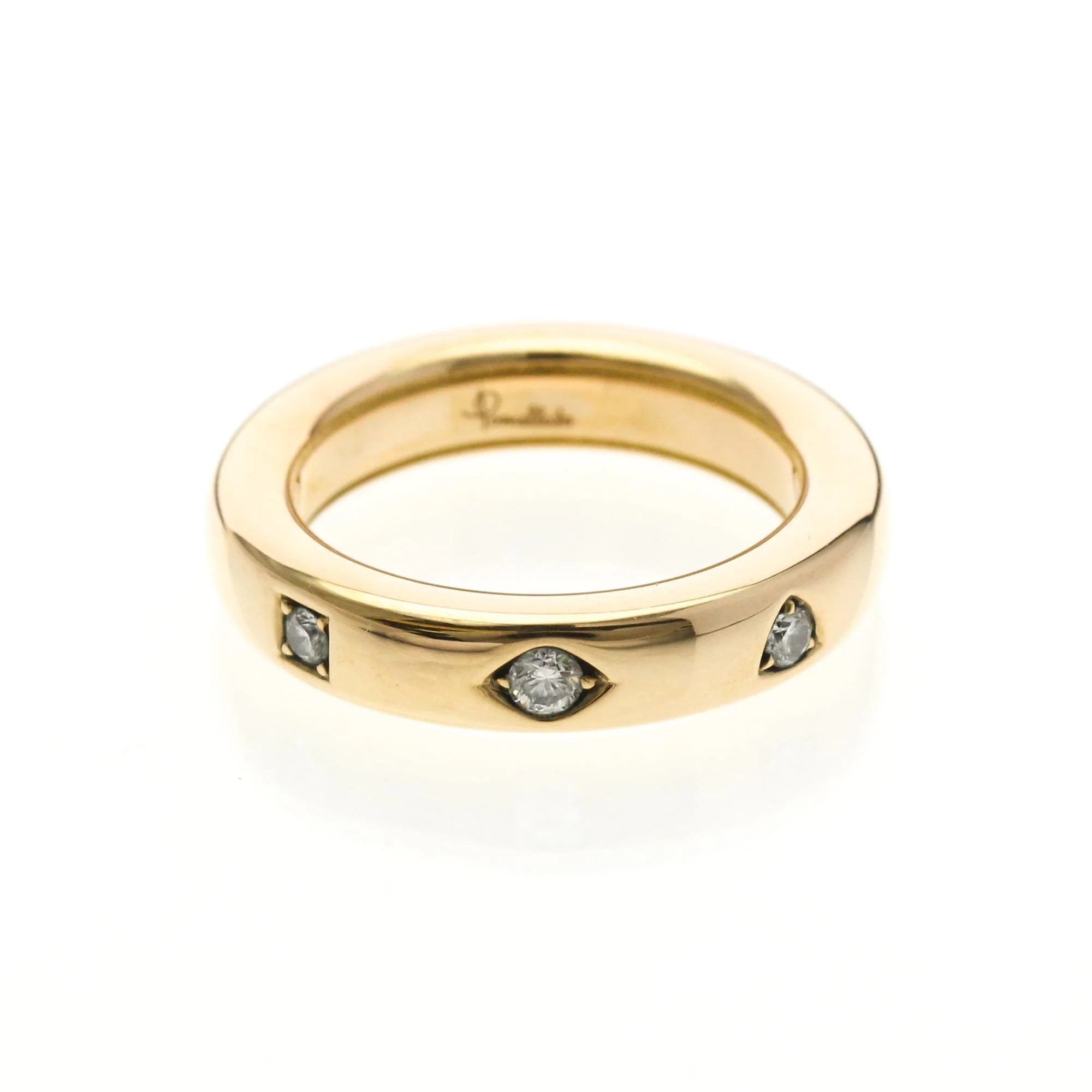 Band Ring 18K Rose Gold with Diamond