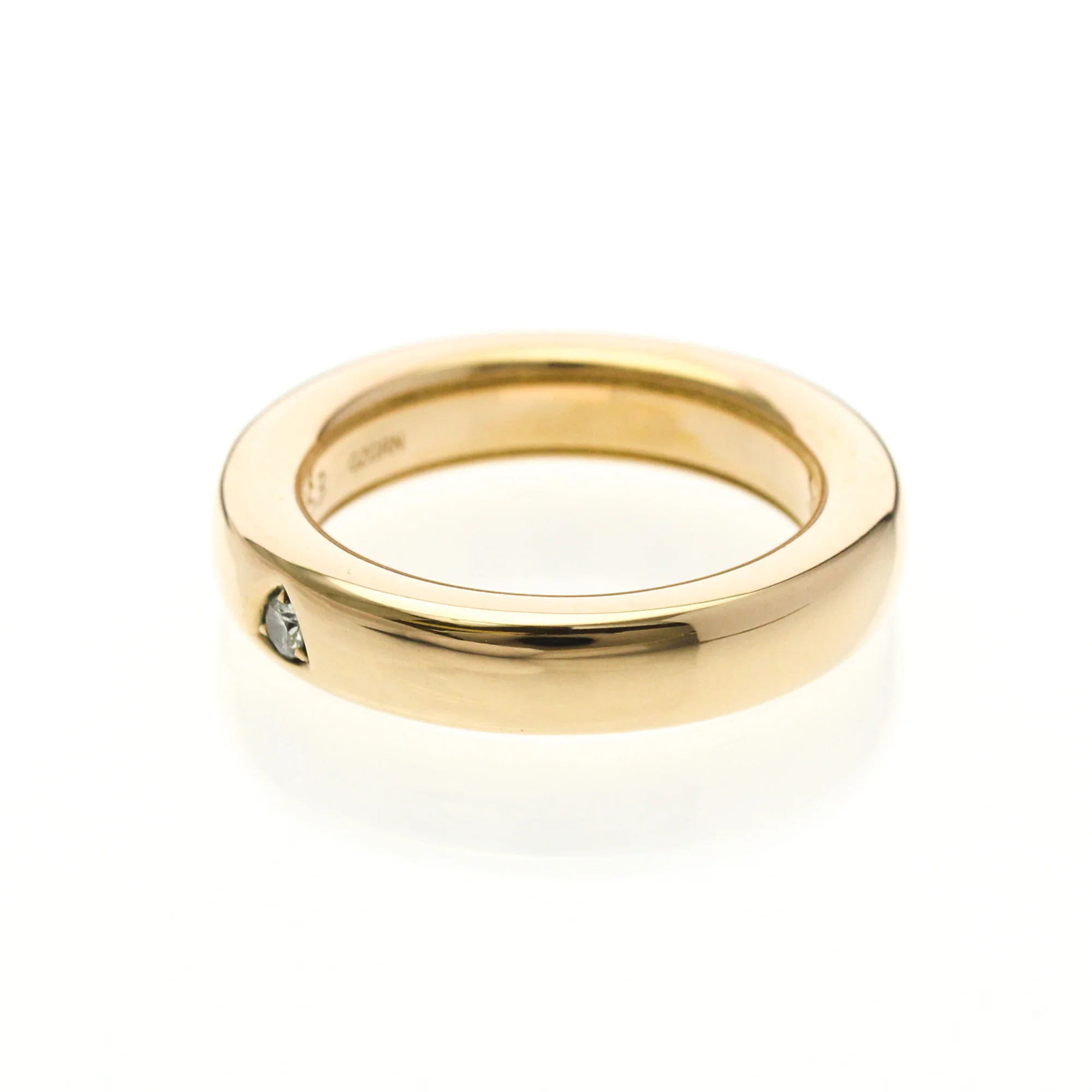Band Ring 18K Rose Gold with Diamond - Image 2