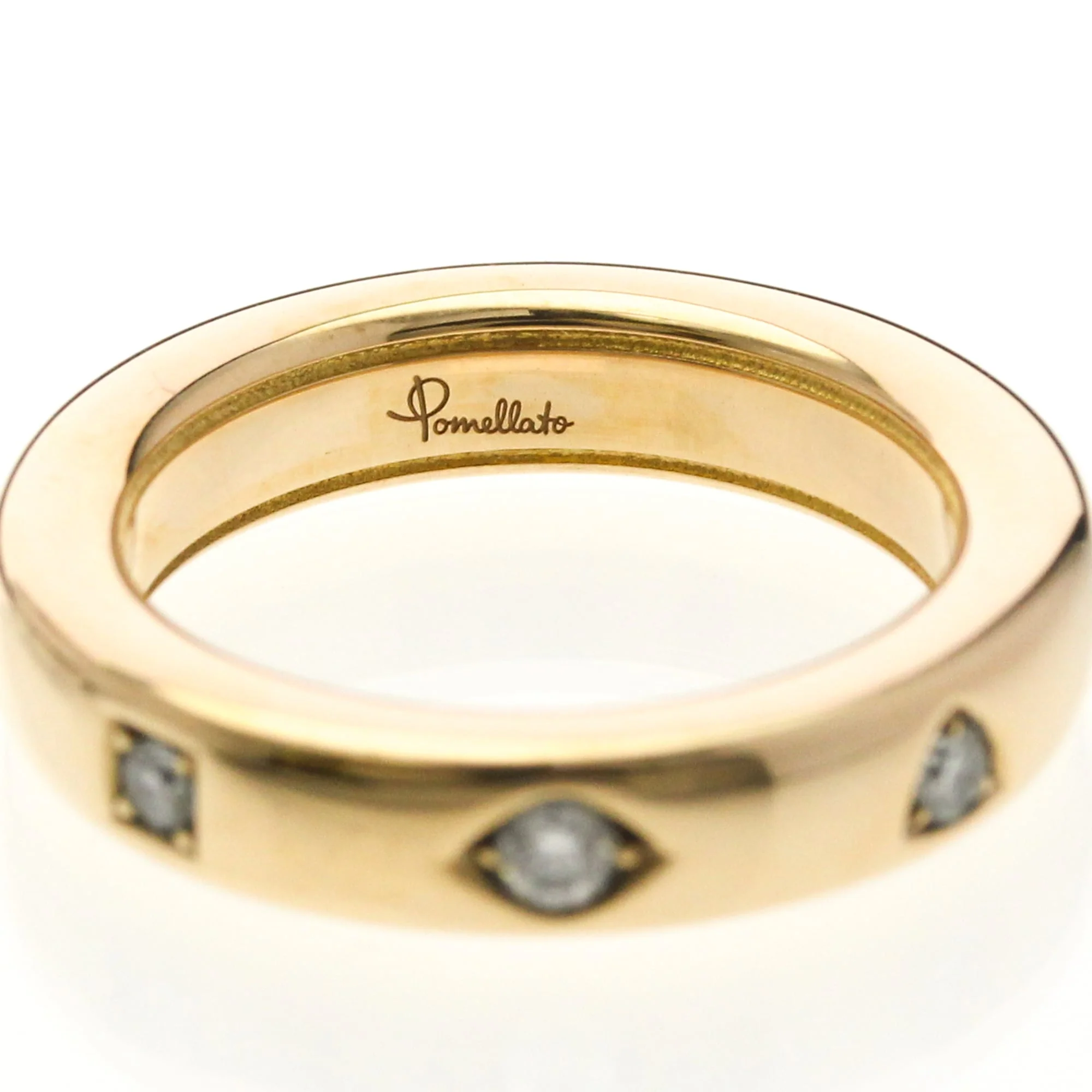 Band Ring 18K Rose Gold with Diamond - Image 5