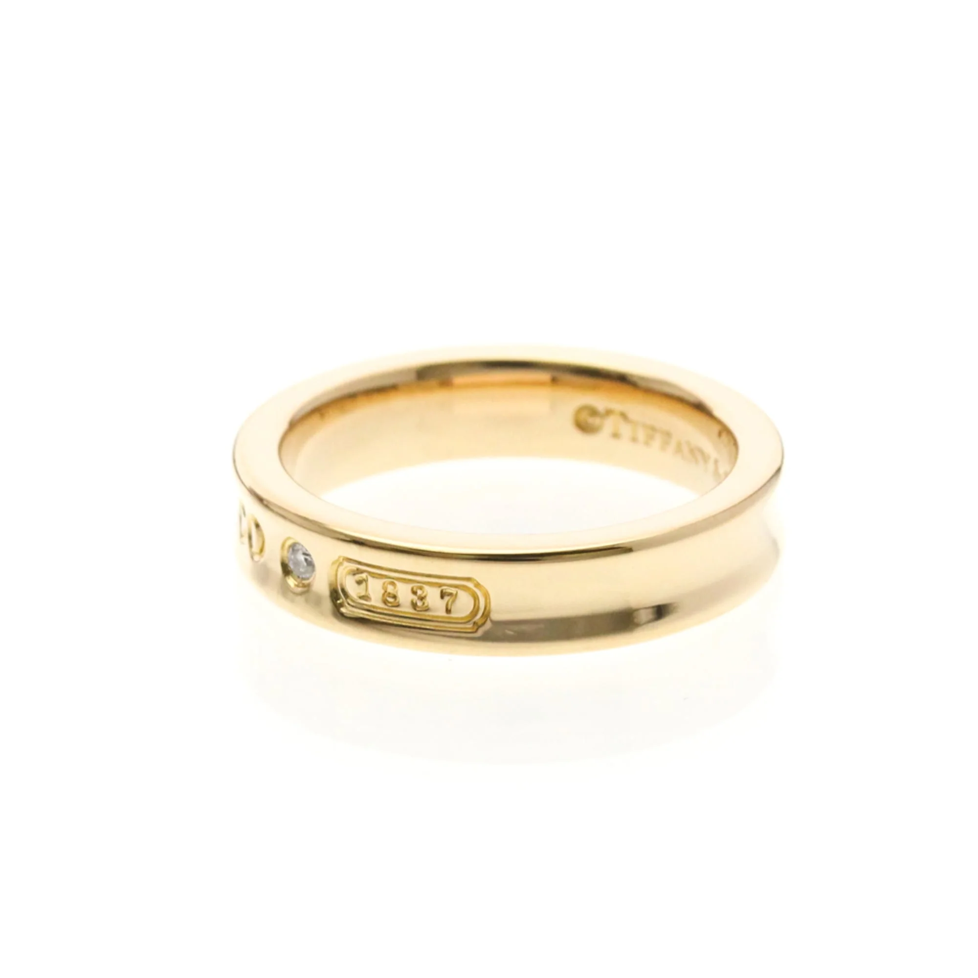 Band Ring 18K Rose Gold with Diamond - Image 2