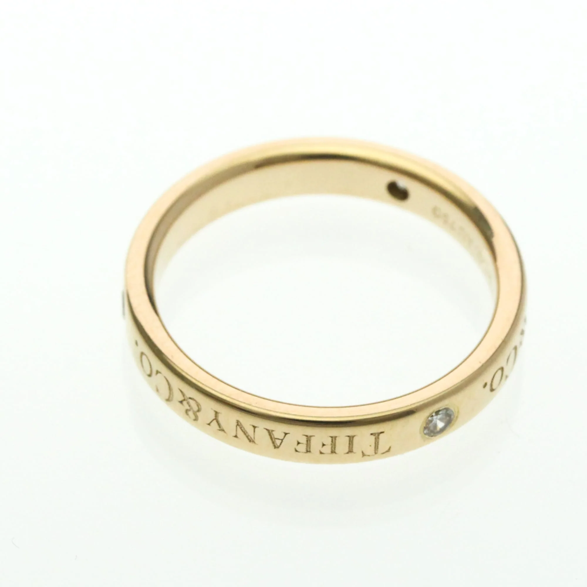 Band Ring 18K Rose Gold With Diamond - Image 9
