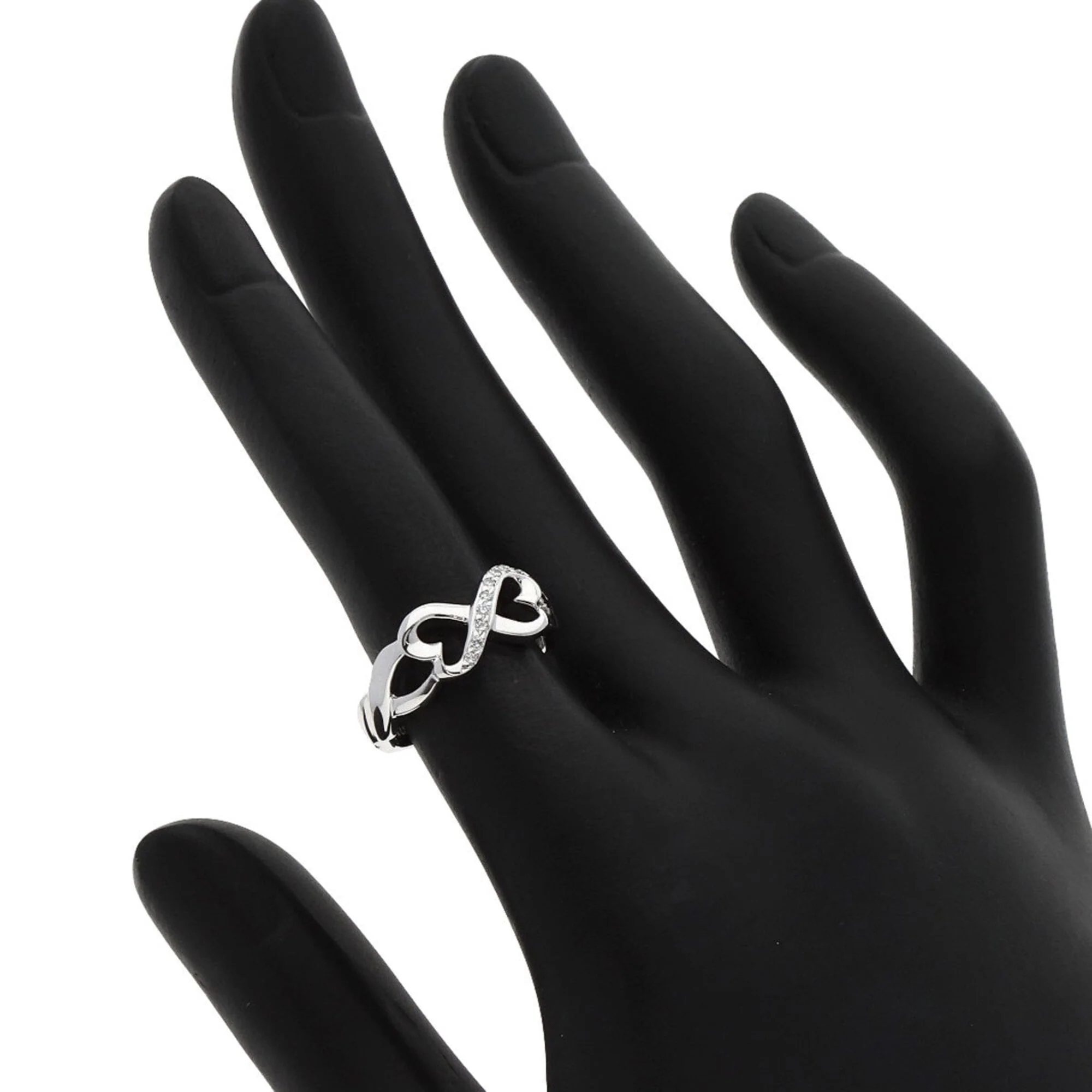 Band Ring 18K White Gold with Diamond - Image 6