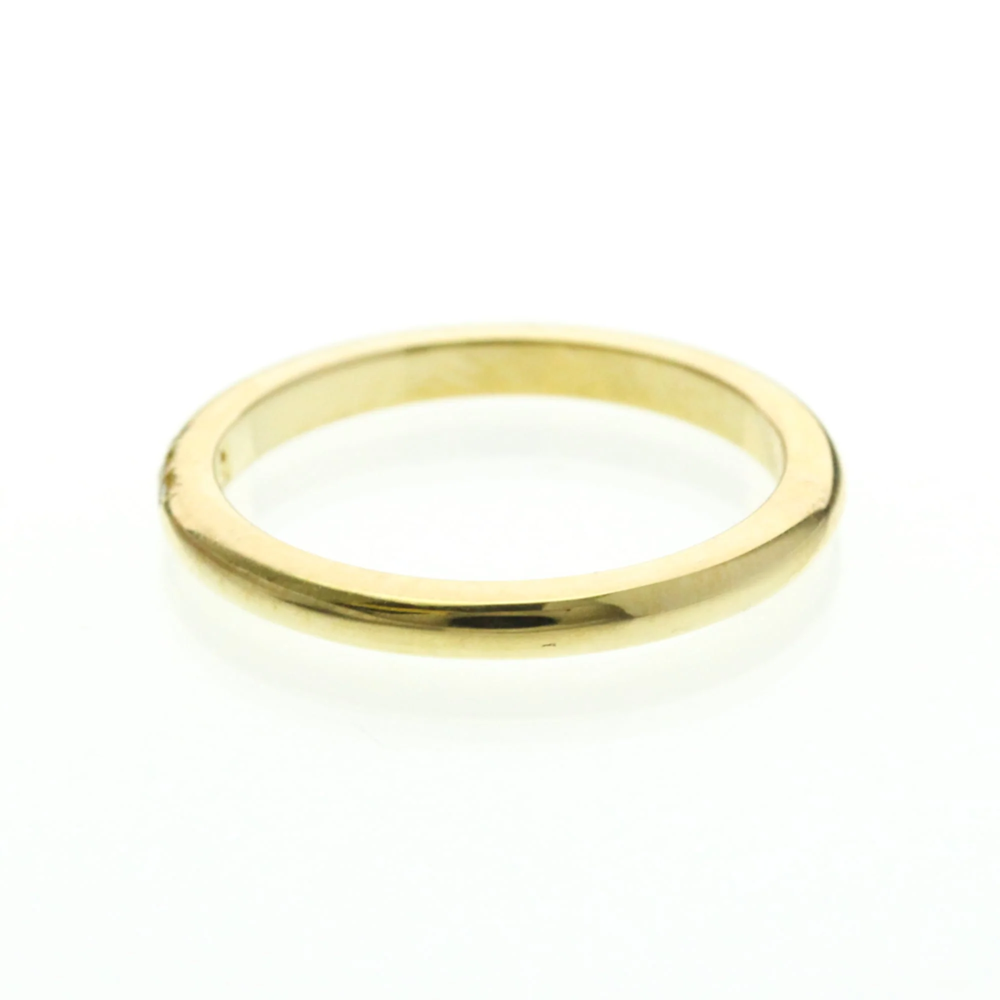 Band Ring 18K Yellow Gold with Diamond - Image 2