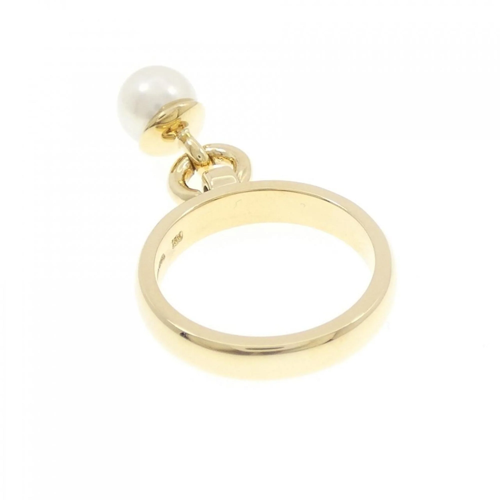 Band Ring 18K Yellow Gold With Pearl - Image 3
