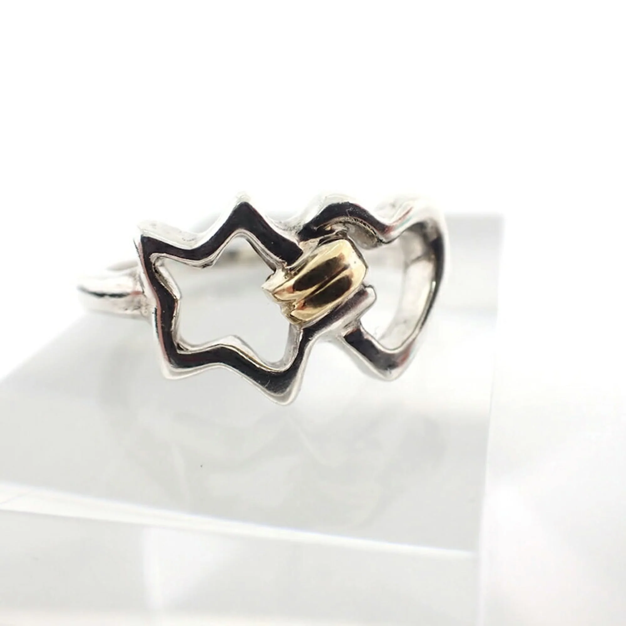 Band Ring Sterling Silver and 18K Yellow Gold - Image 7