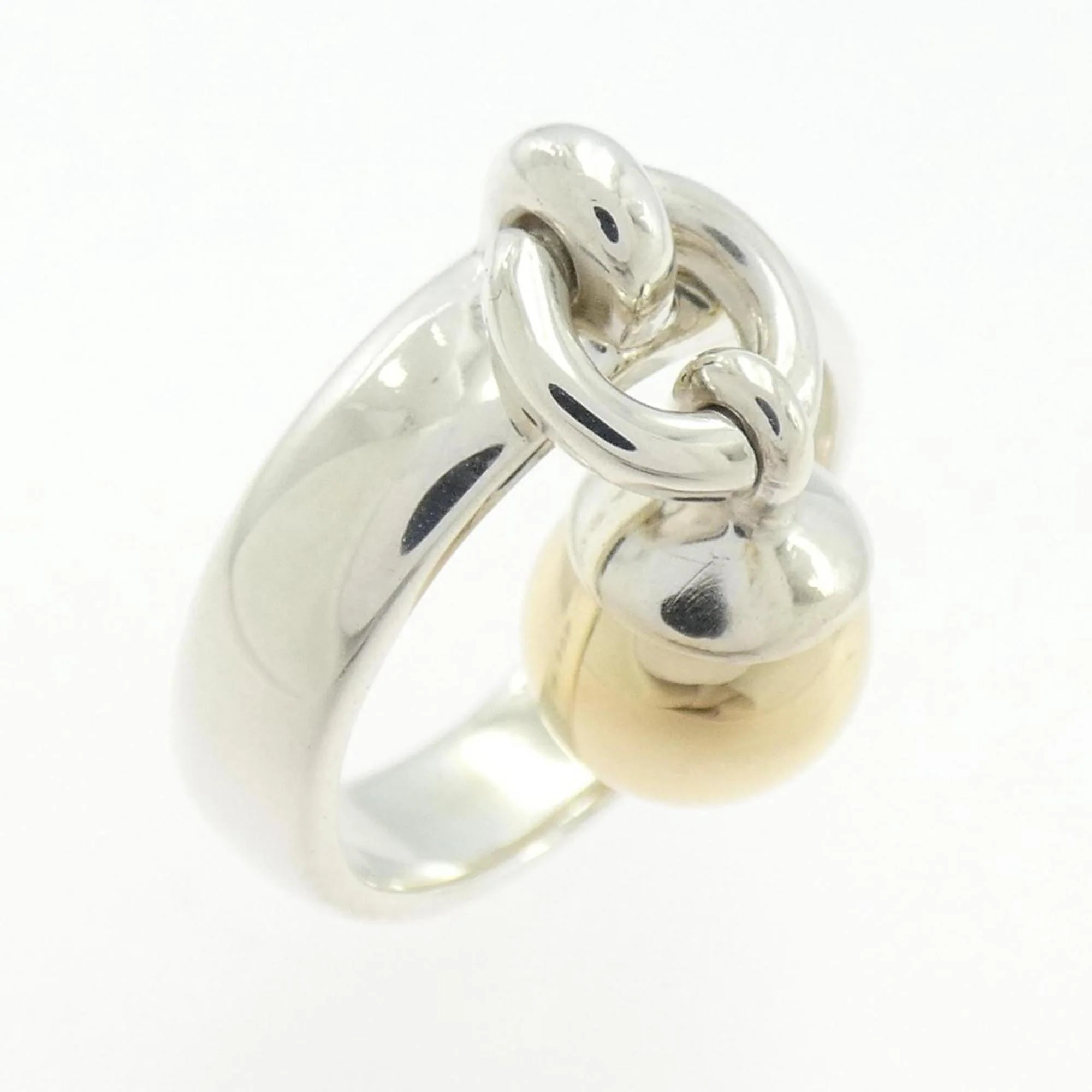 Band Ring Sterling Silver and 18K Yellow Gold