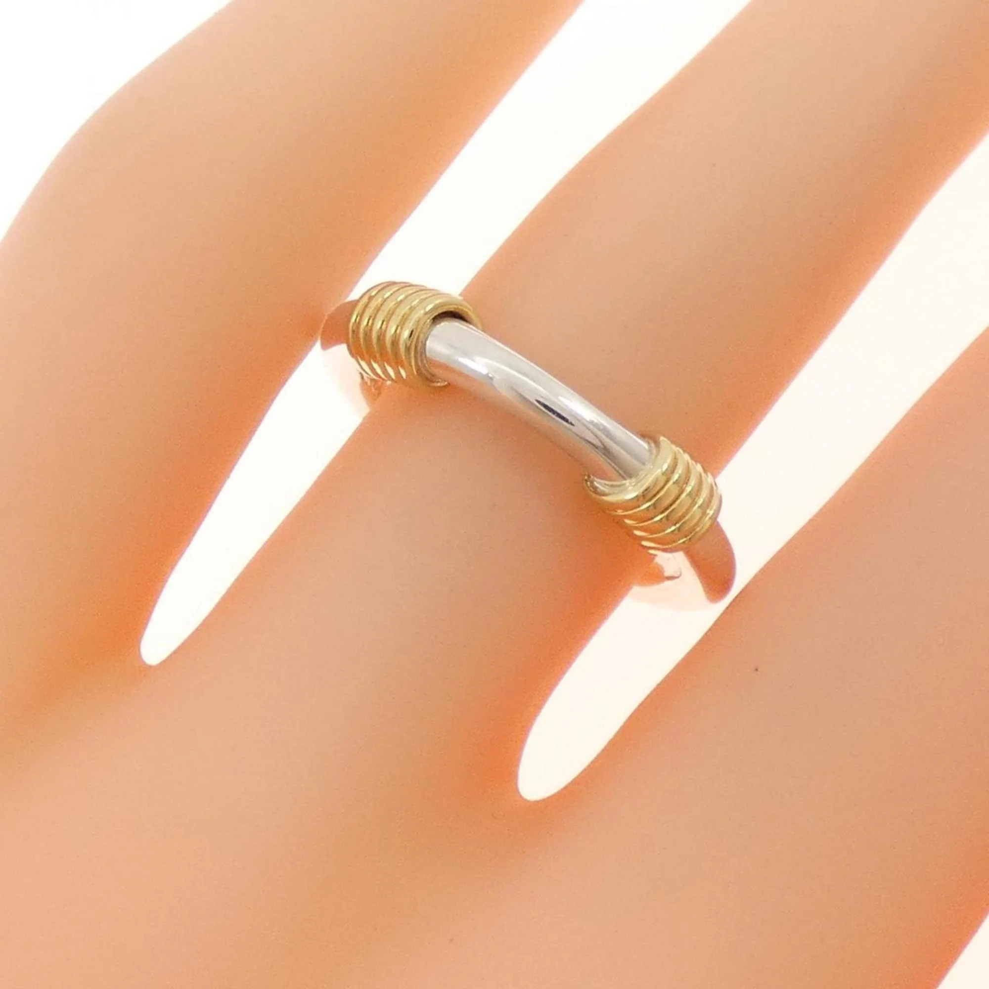 Band Ring Sterling Silver and 18K Yellow Gold - Image 5