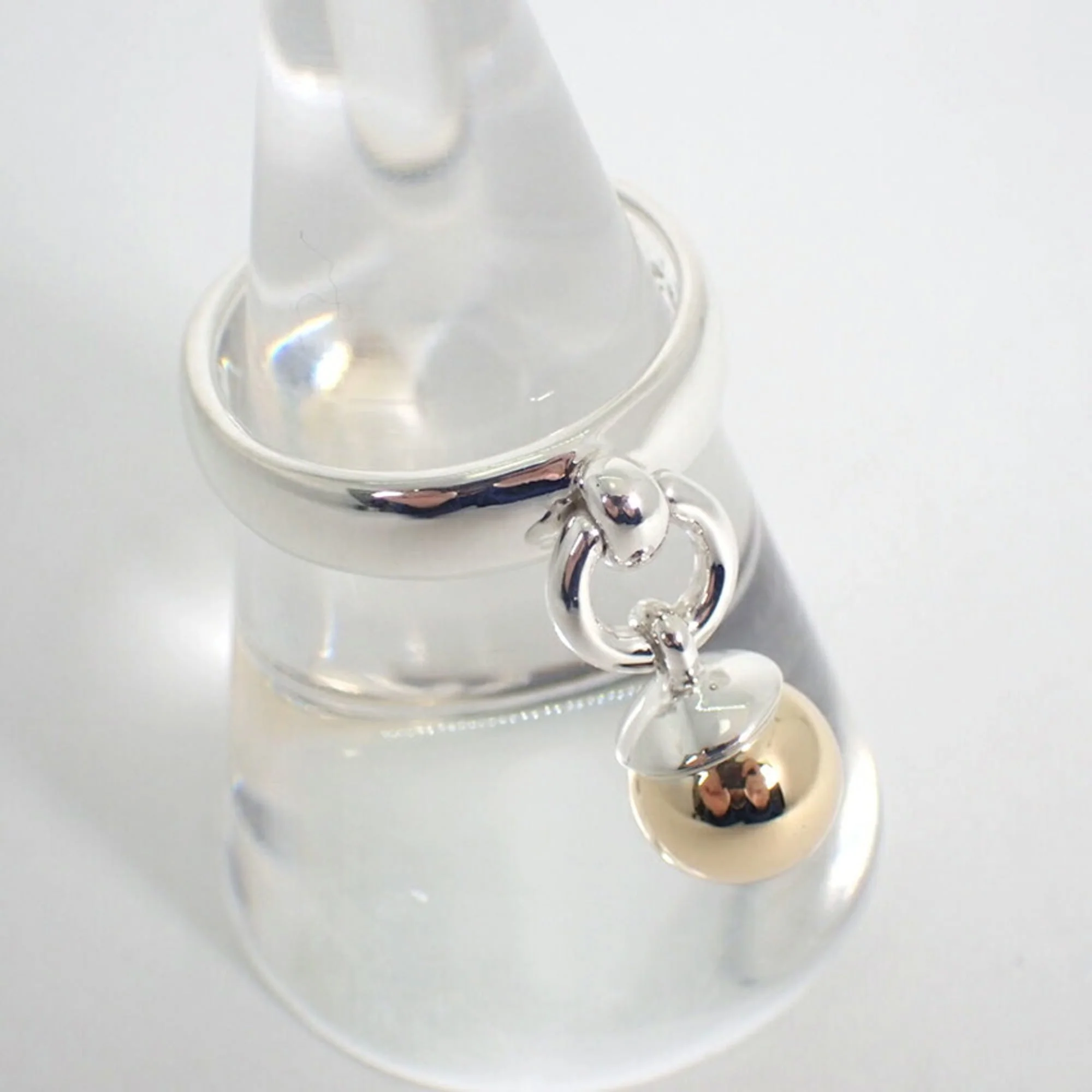 Band Ring Sterling Silver and 18K Yellow Gold - Image 3