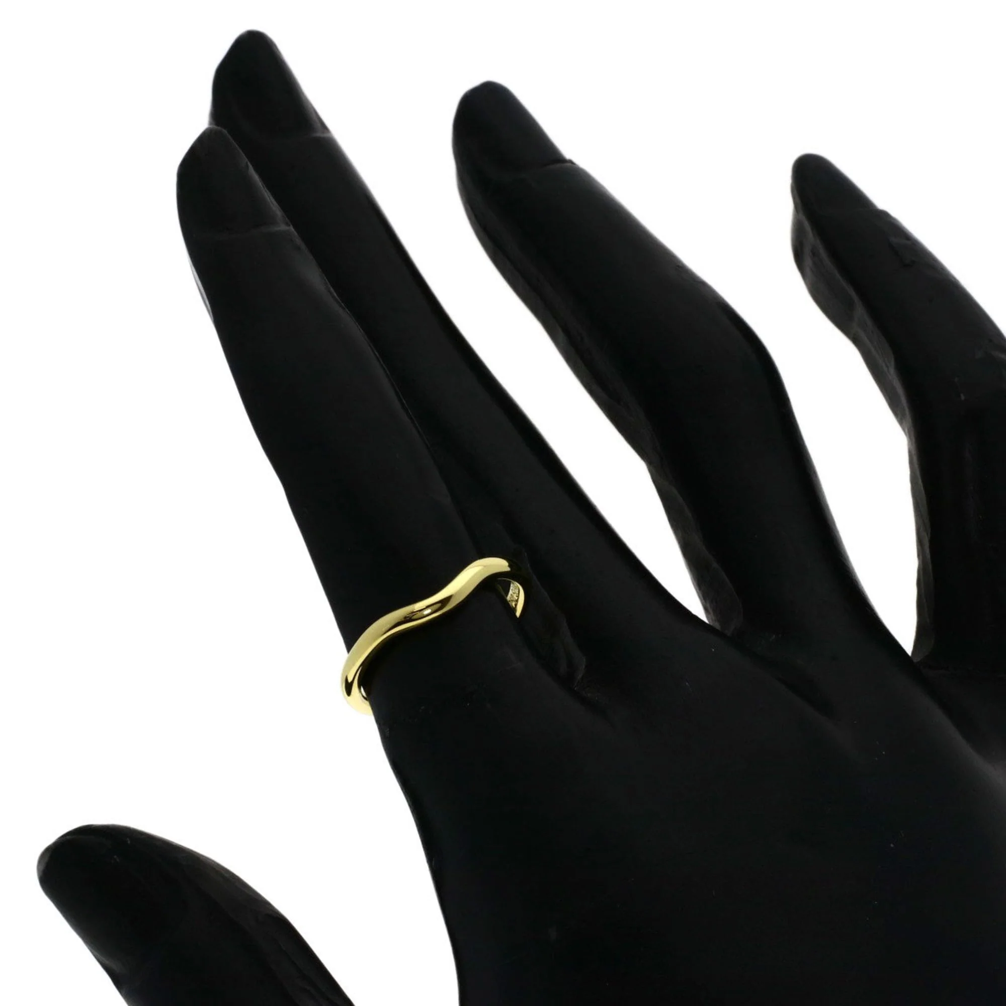 Curved Band Ring 18K Yellow Gold - Image 6