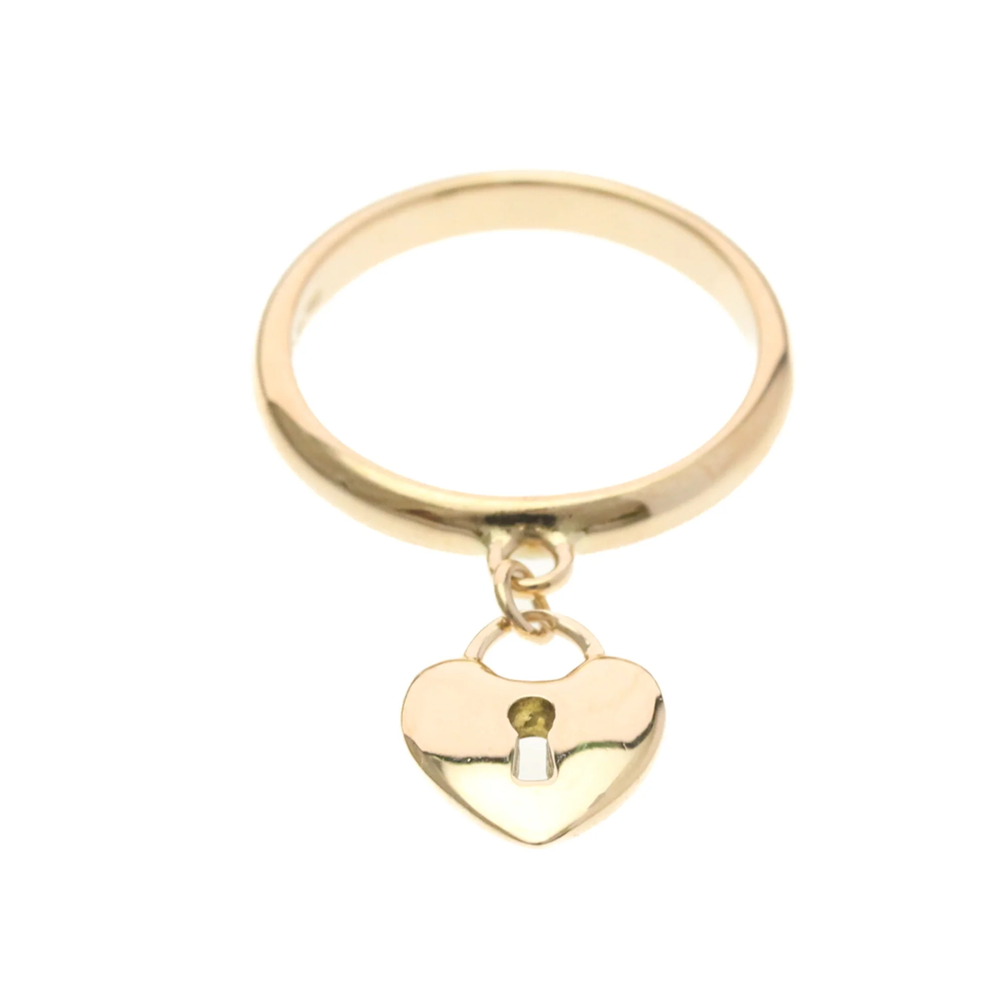 Heart Lock Ring 18K Rose Gold