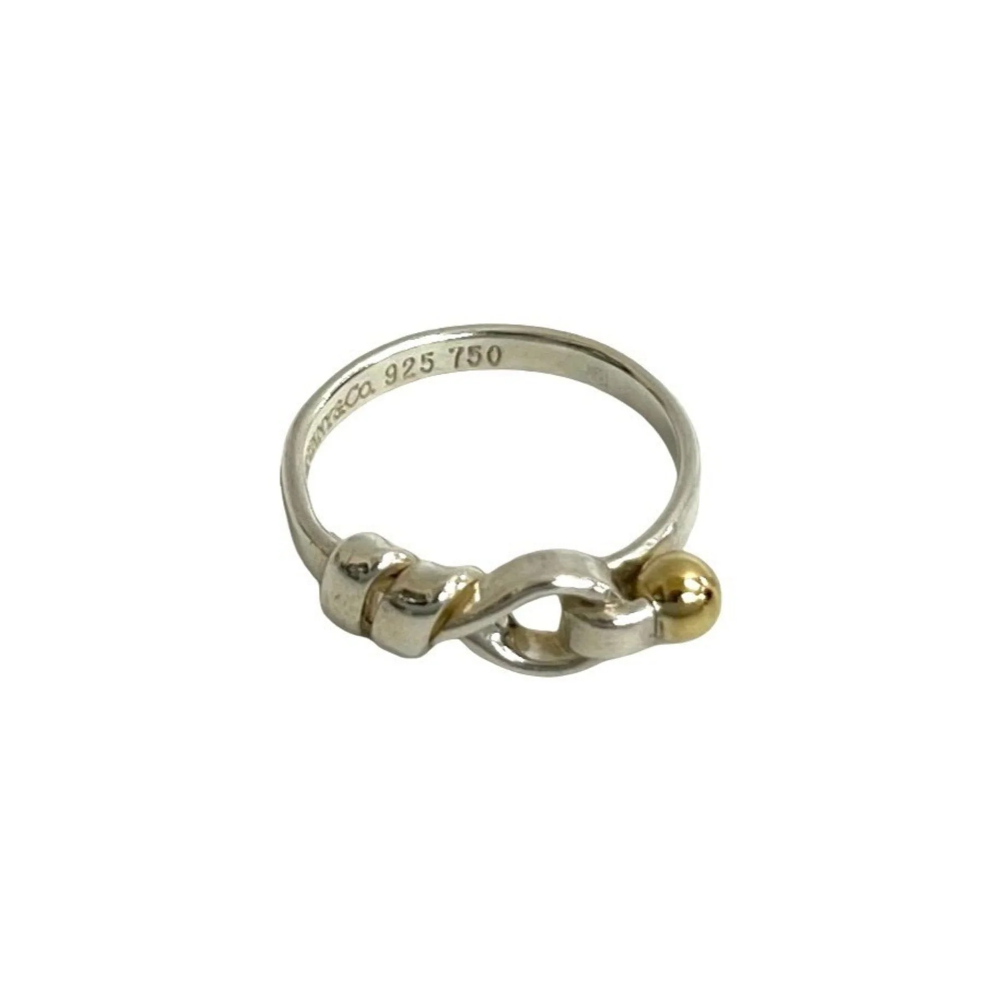 Hook & Eye Love Knot Ring 18K Gold and Sterling Silver