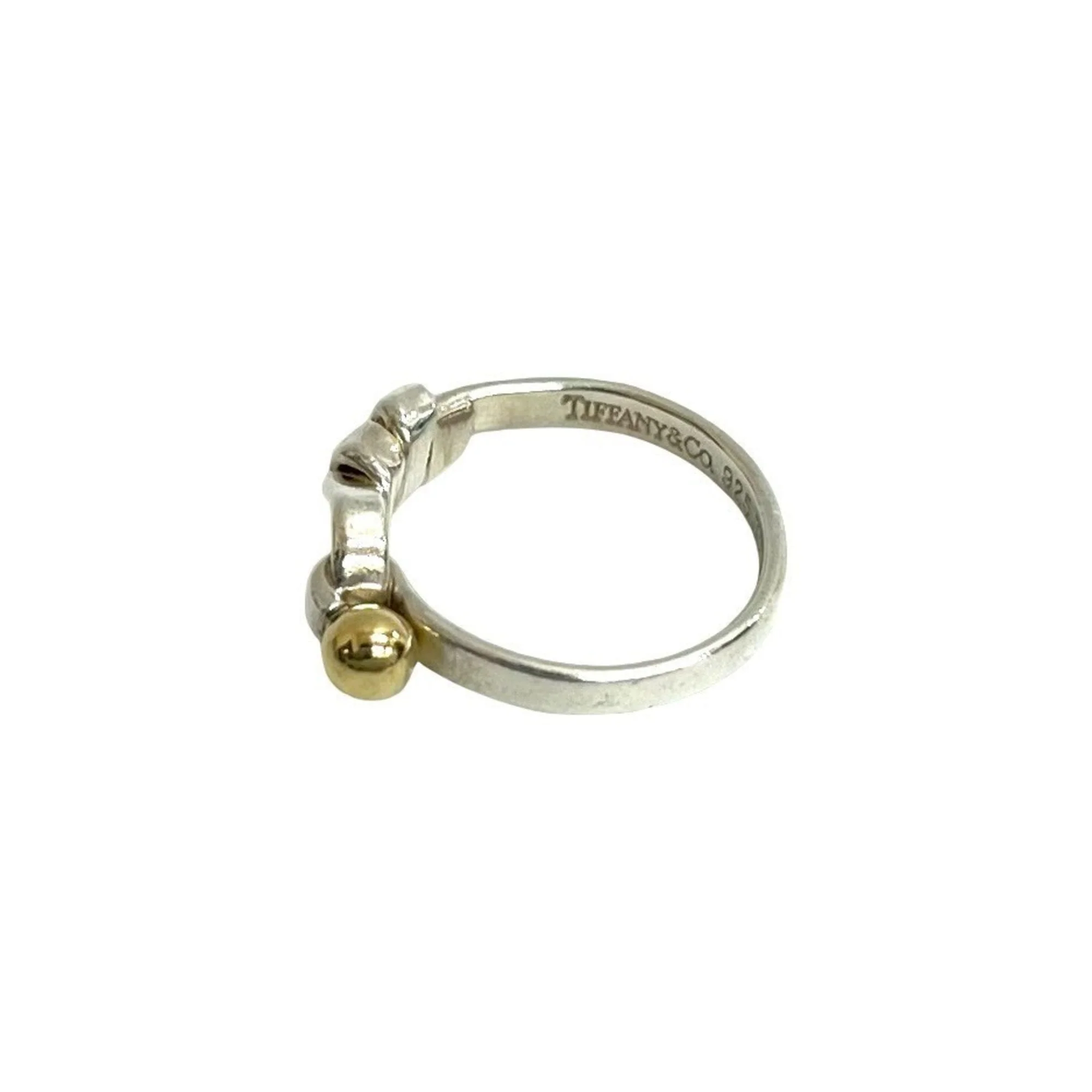 Hook & Eye Love Knot Ring 18K Gold and Sterling Silver - Image 4