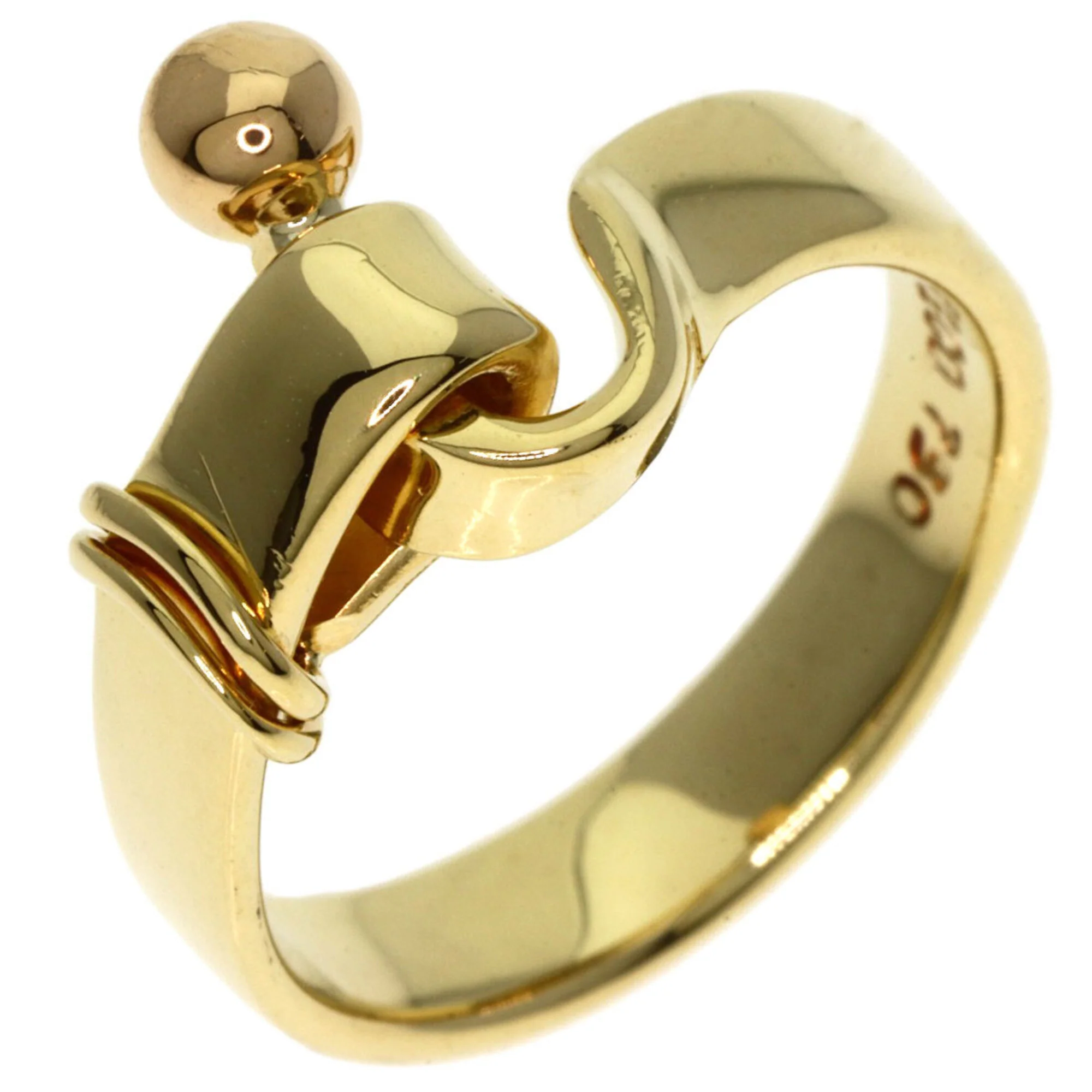 Hook Eye Ring 18K Yellow Gold - Image 2