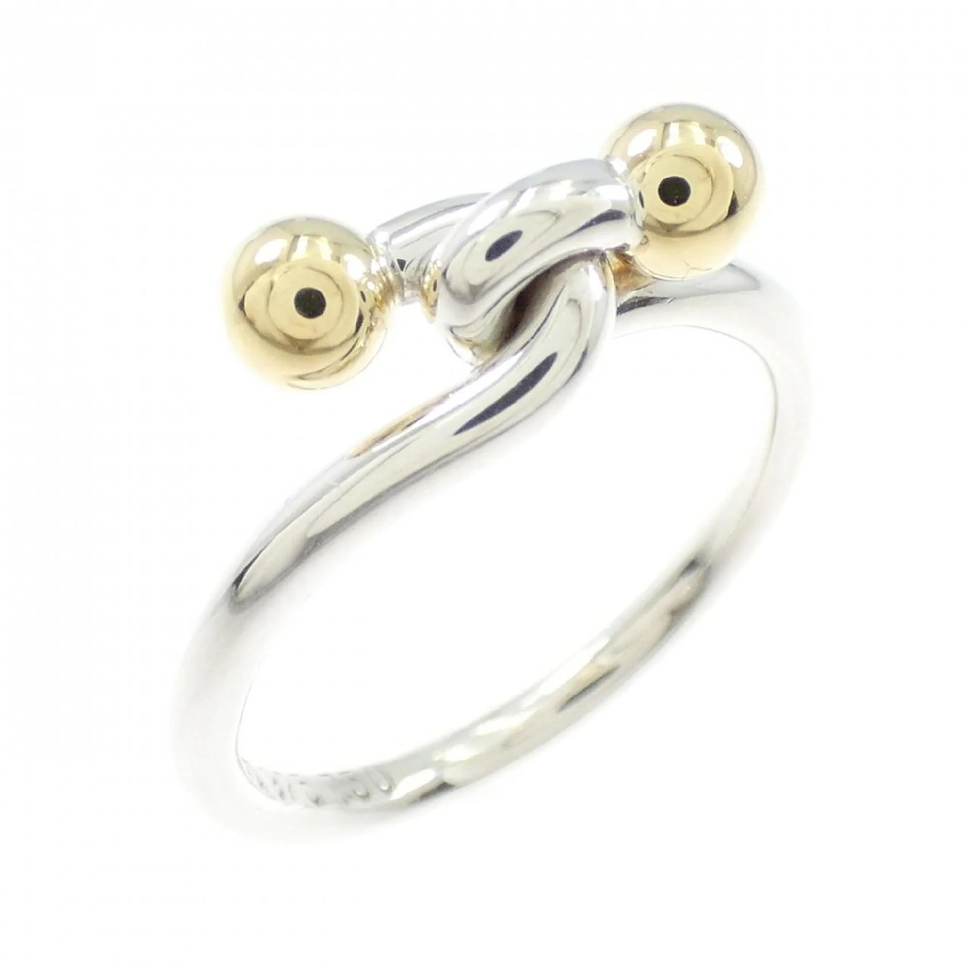 Hook Ring Sterling Silver and 18K Yellow Gold
