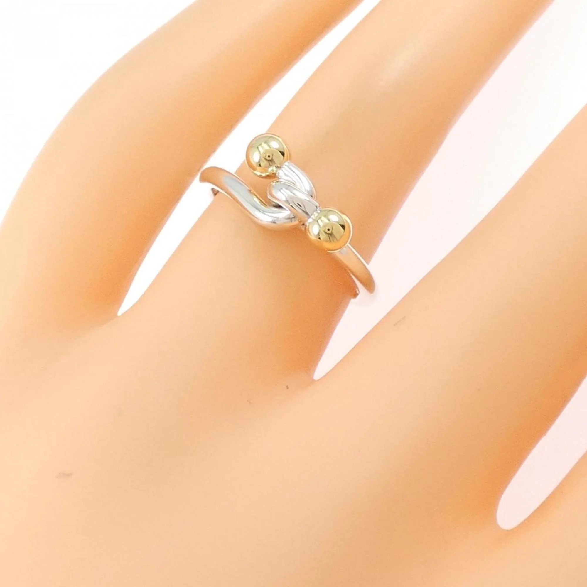 Hook Ring Sterling Silver and 18K Yellow Gold - Image 5