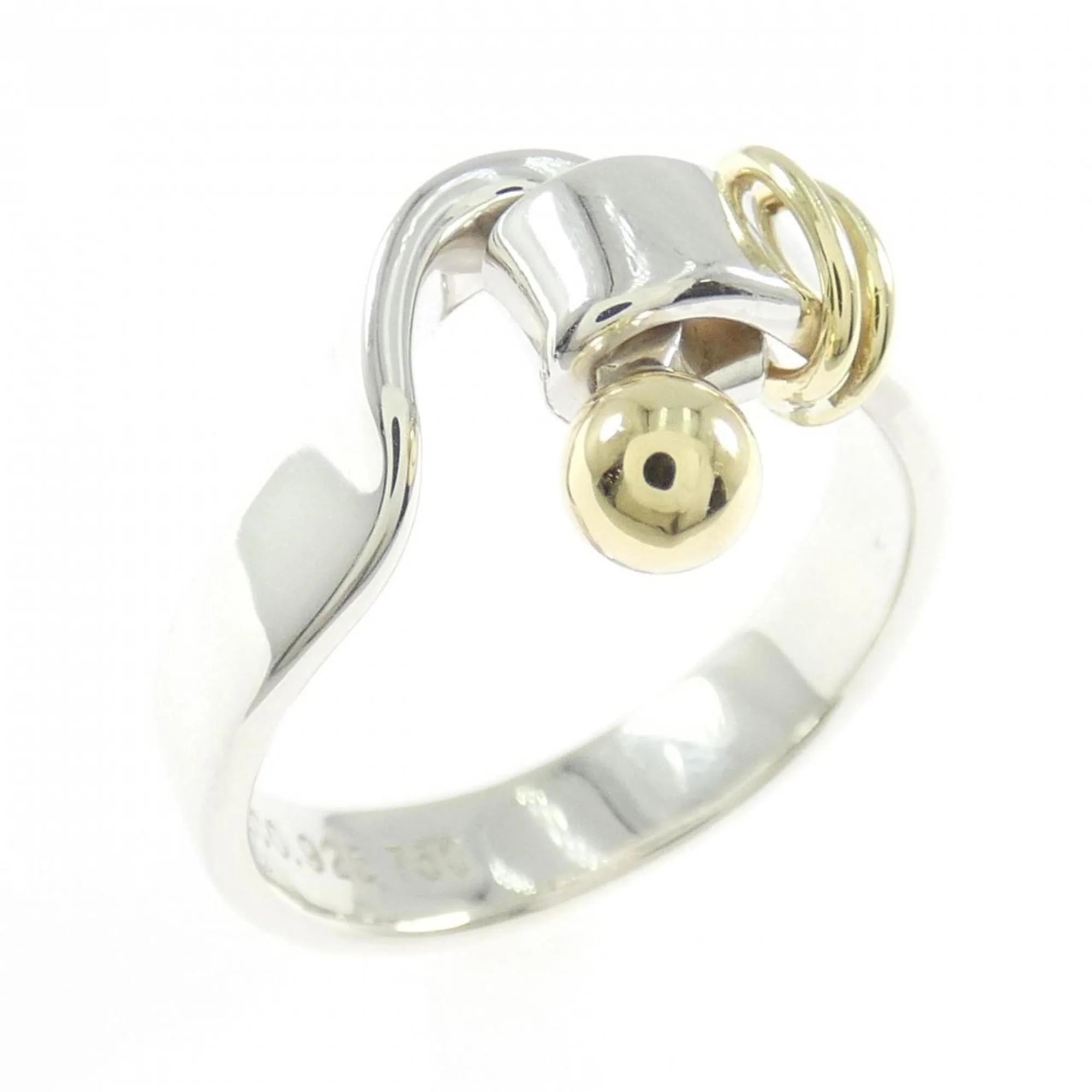 Love Knot Ring 18K Yellow Gold and Sterling Silver