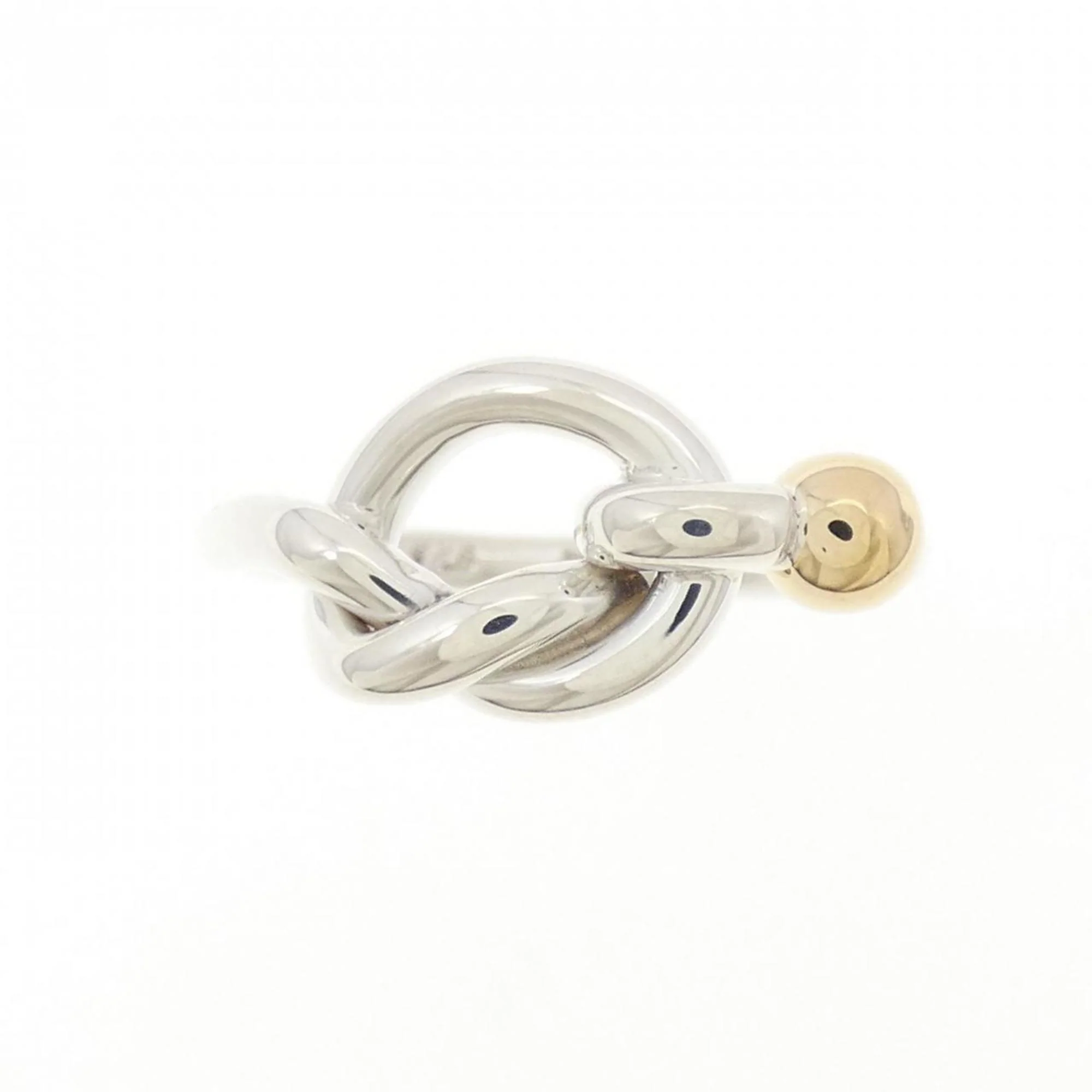 Love Knot Ring Sterling Silver and 18K Yellow Gold - Image 2
