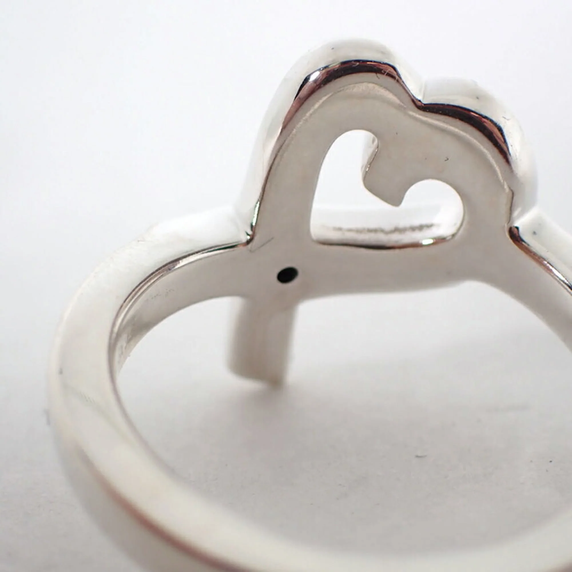 Loving Heart Ring Sterling Silver with Diamond - Image 7