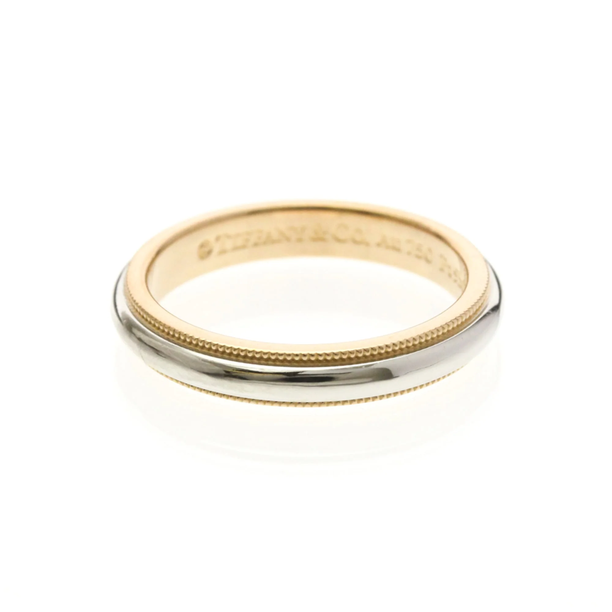 Milgrain Ring Sterling Silver and 18K Rose Gold and Platinum