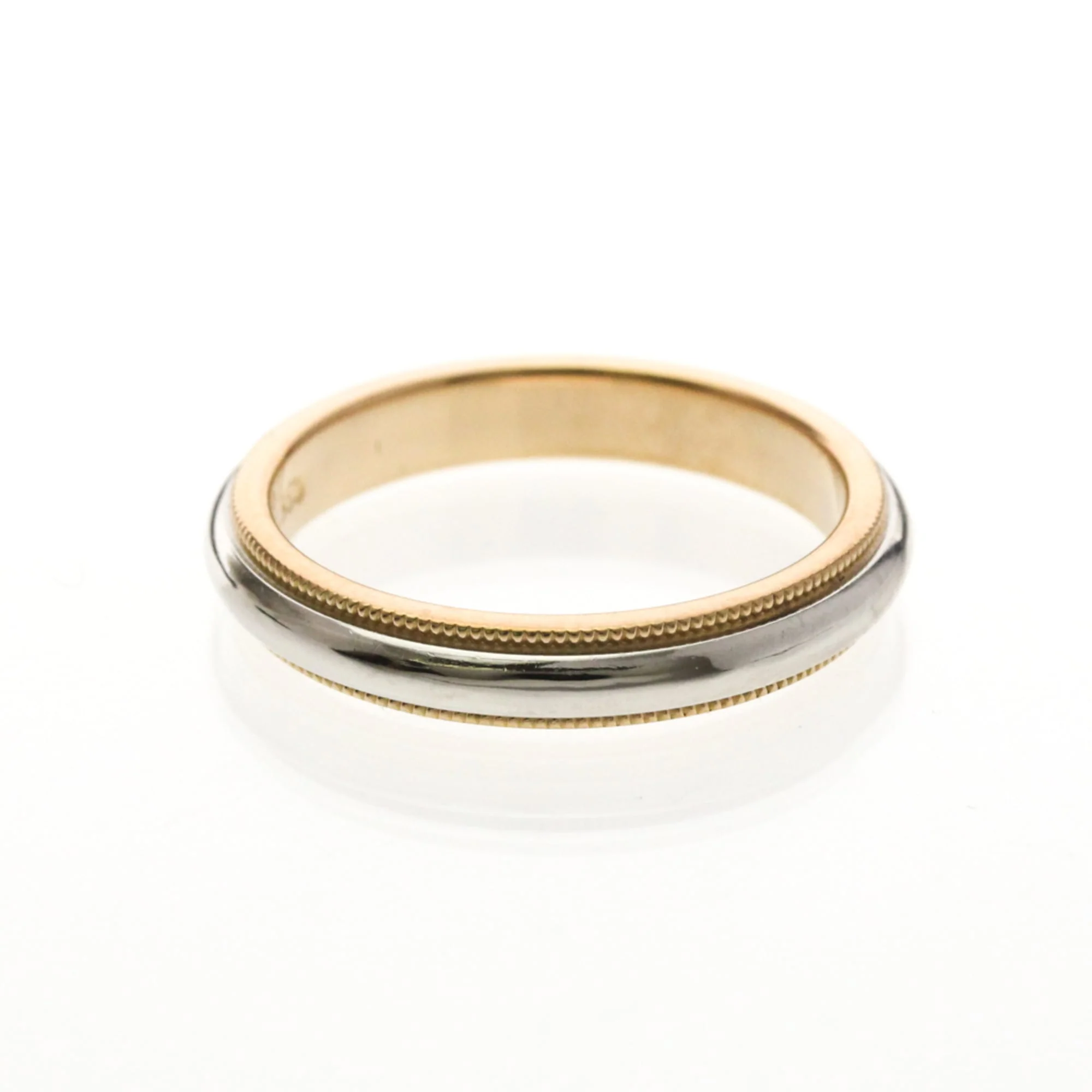 Milgrain Ring Sterling Silver and 18K Rose Gold and Platinum - Image 3