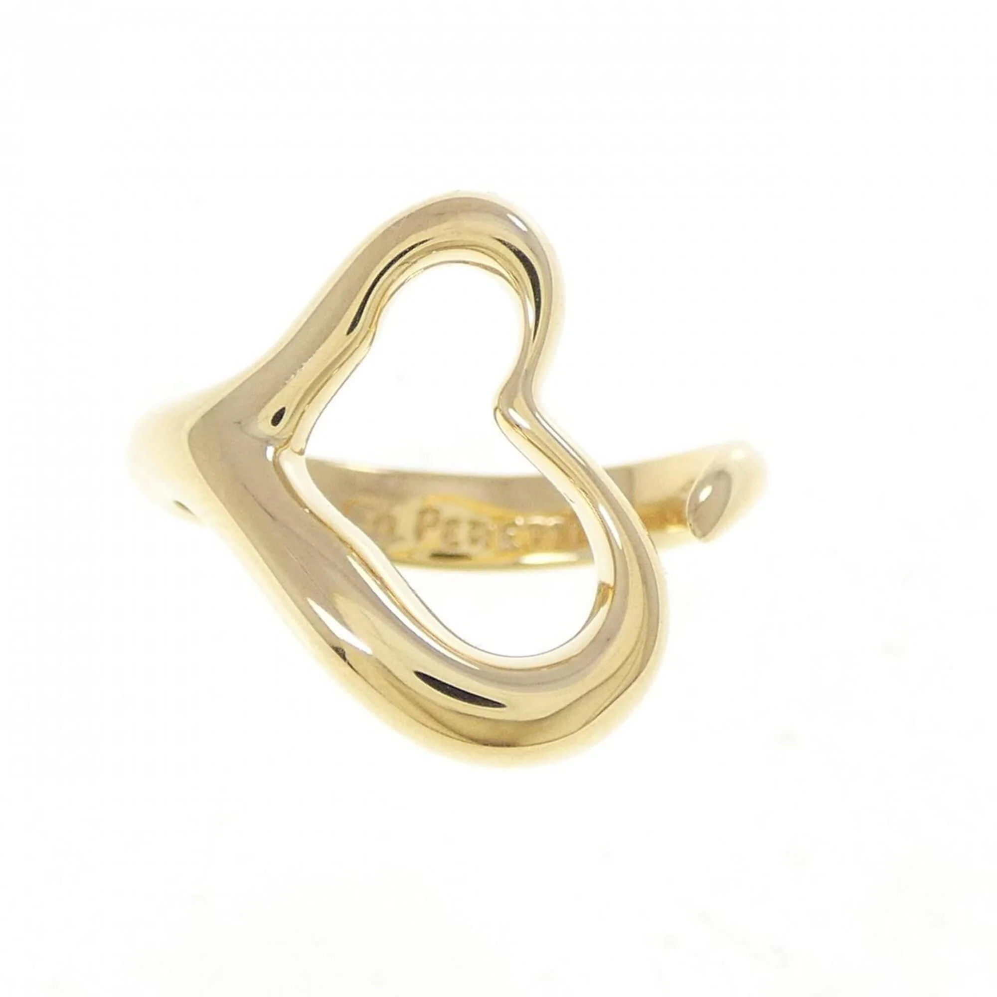 Open Heart Ring 18K Yellow Gold - Image 2