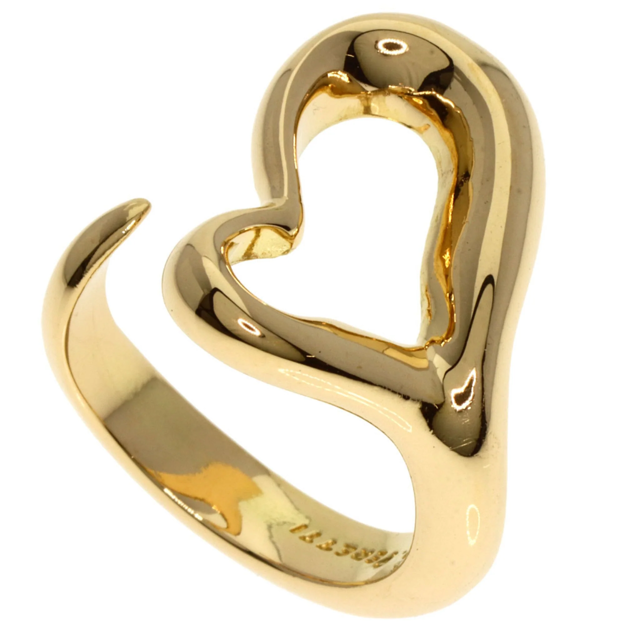 Open Heart Ring 18K Yellow Gold