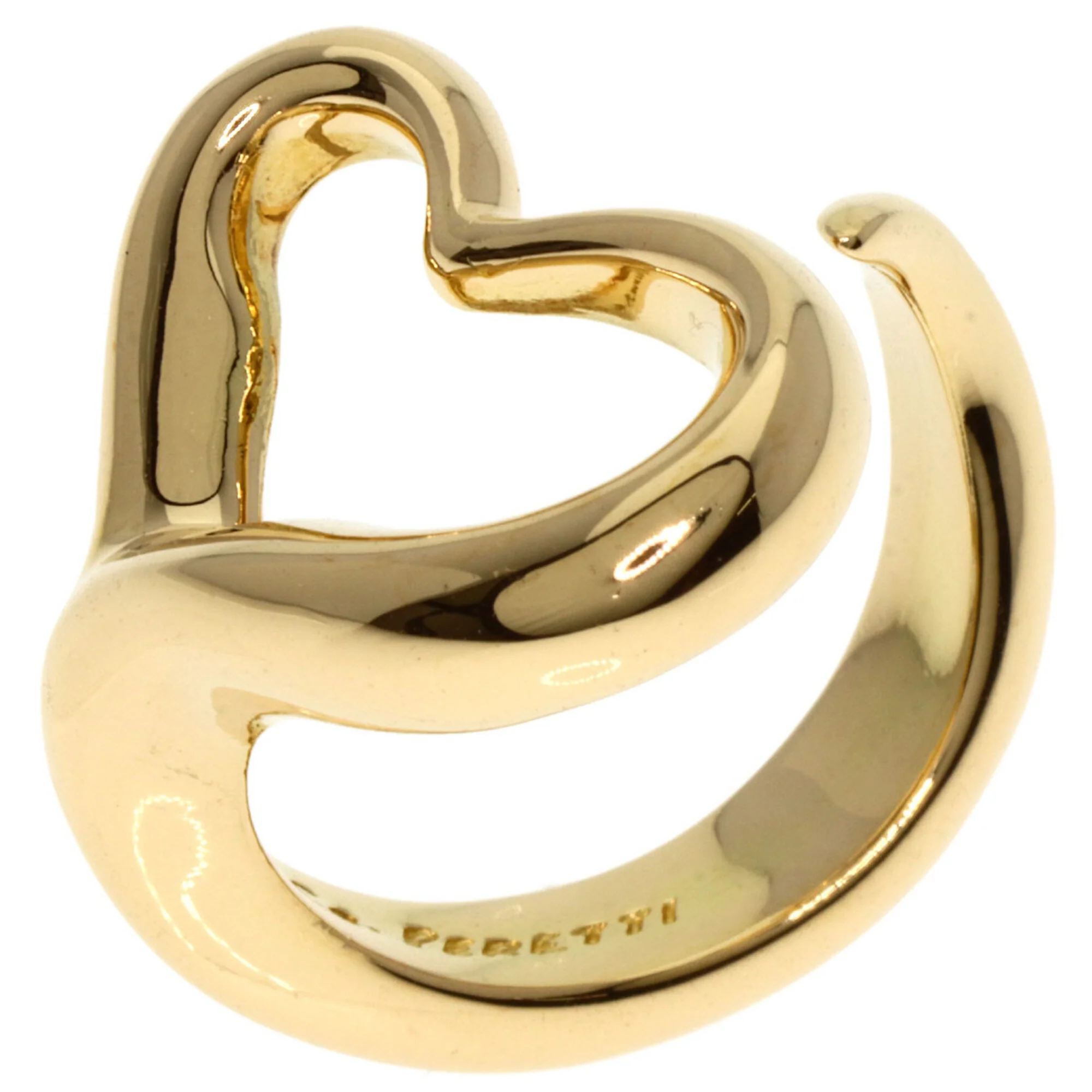 Open Heart Ring 18K Yellow Gold - Image 2