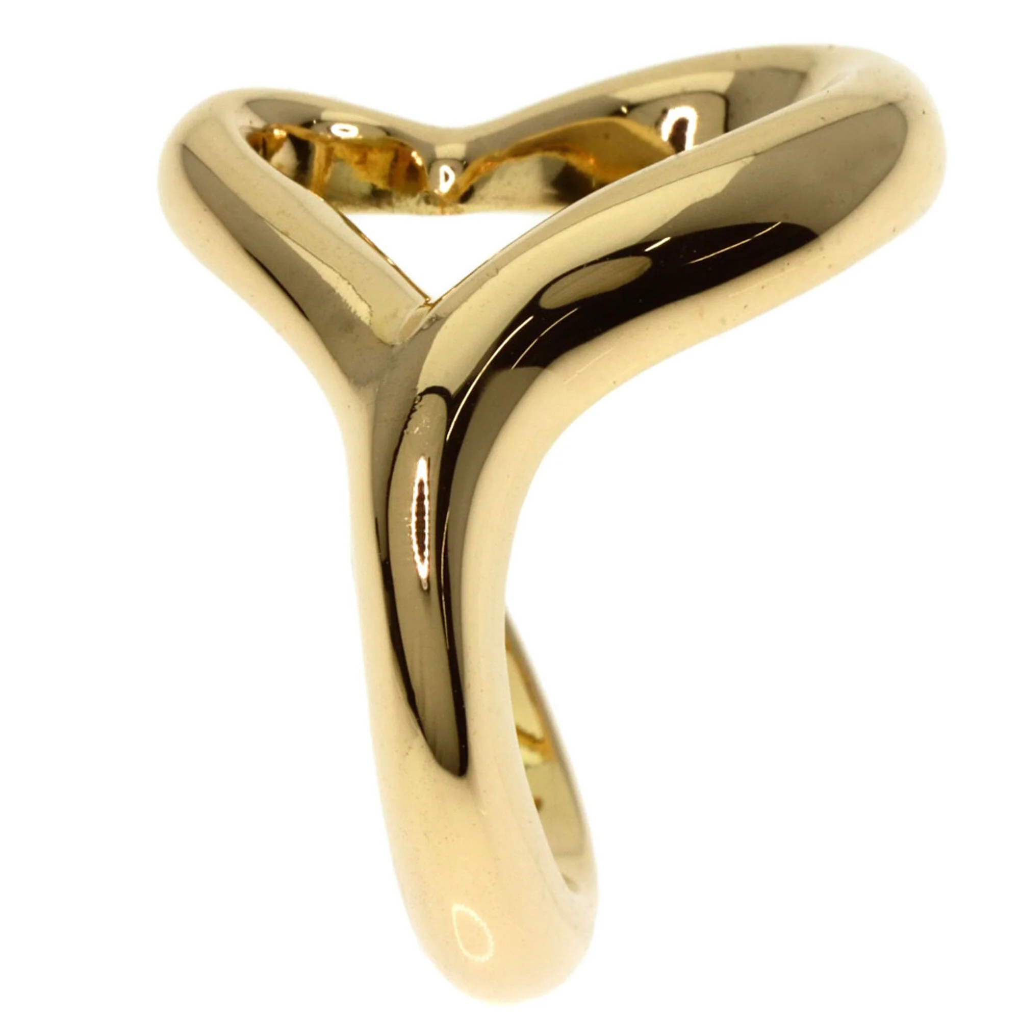 Open Heart Ring 18K Yellow Gold - Image 3