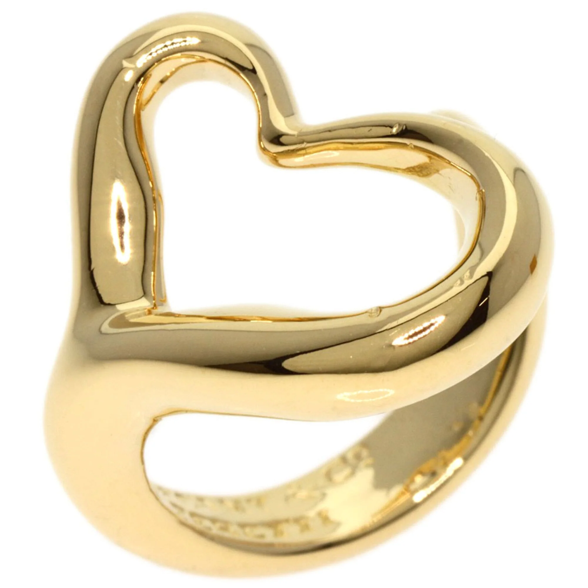Open Heart Ring 18K Yellow Gold - Image 2