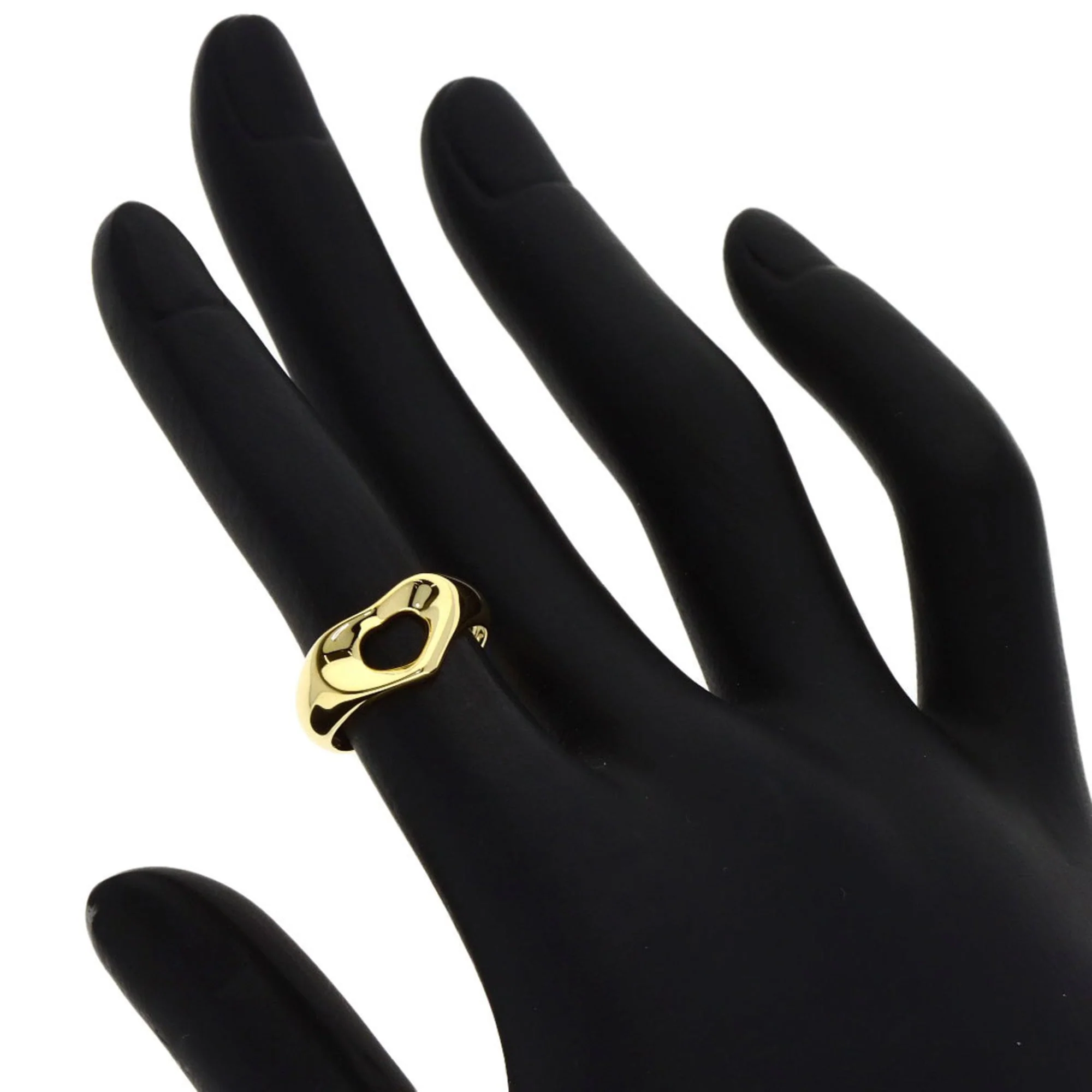 Open Heart Ring 18K Yellow Gold - Image 5