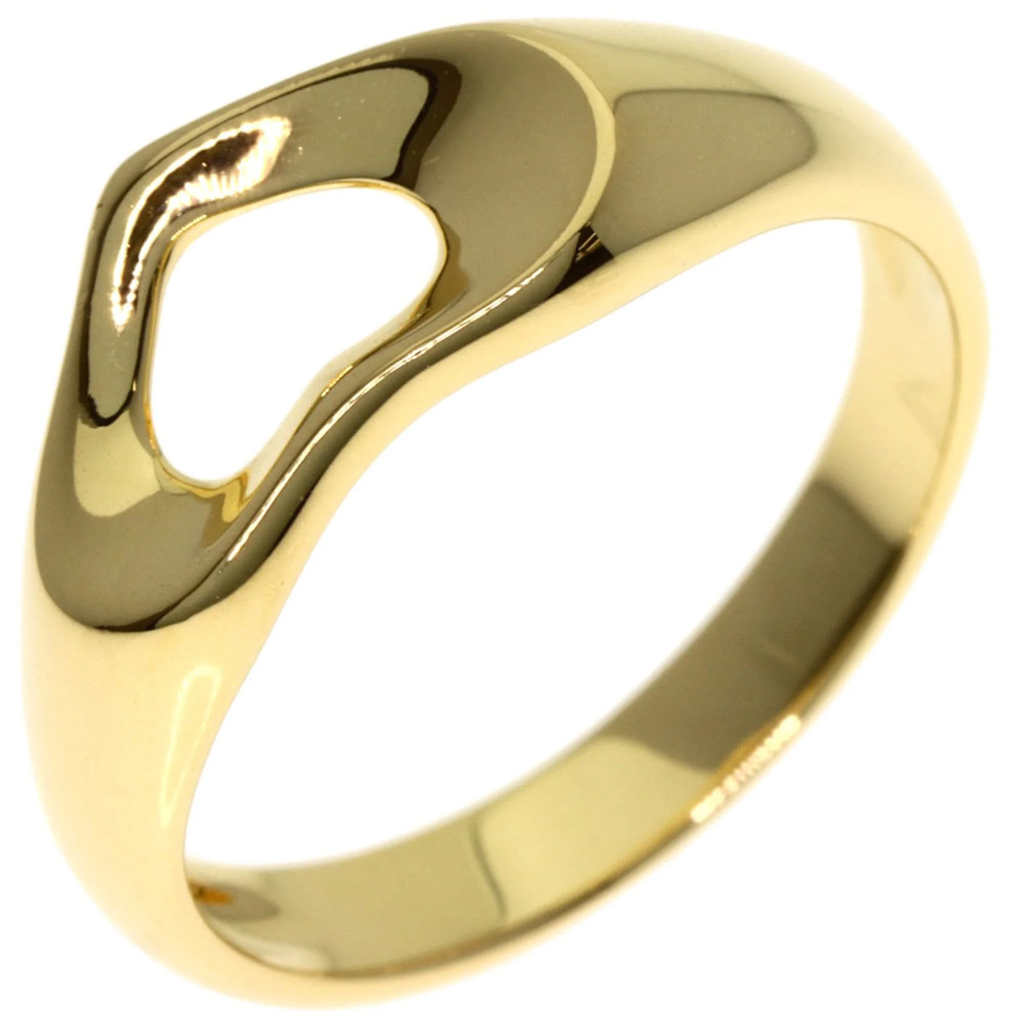 Open Heart Ring 18K Yellow Gold - Image 2