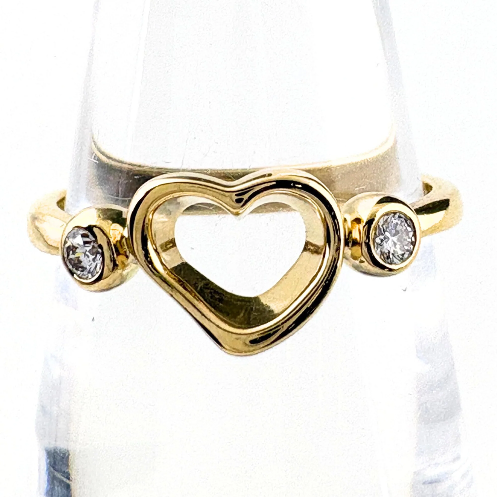 Open Heart Ring 18K Yellow Gold - Image 2