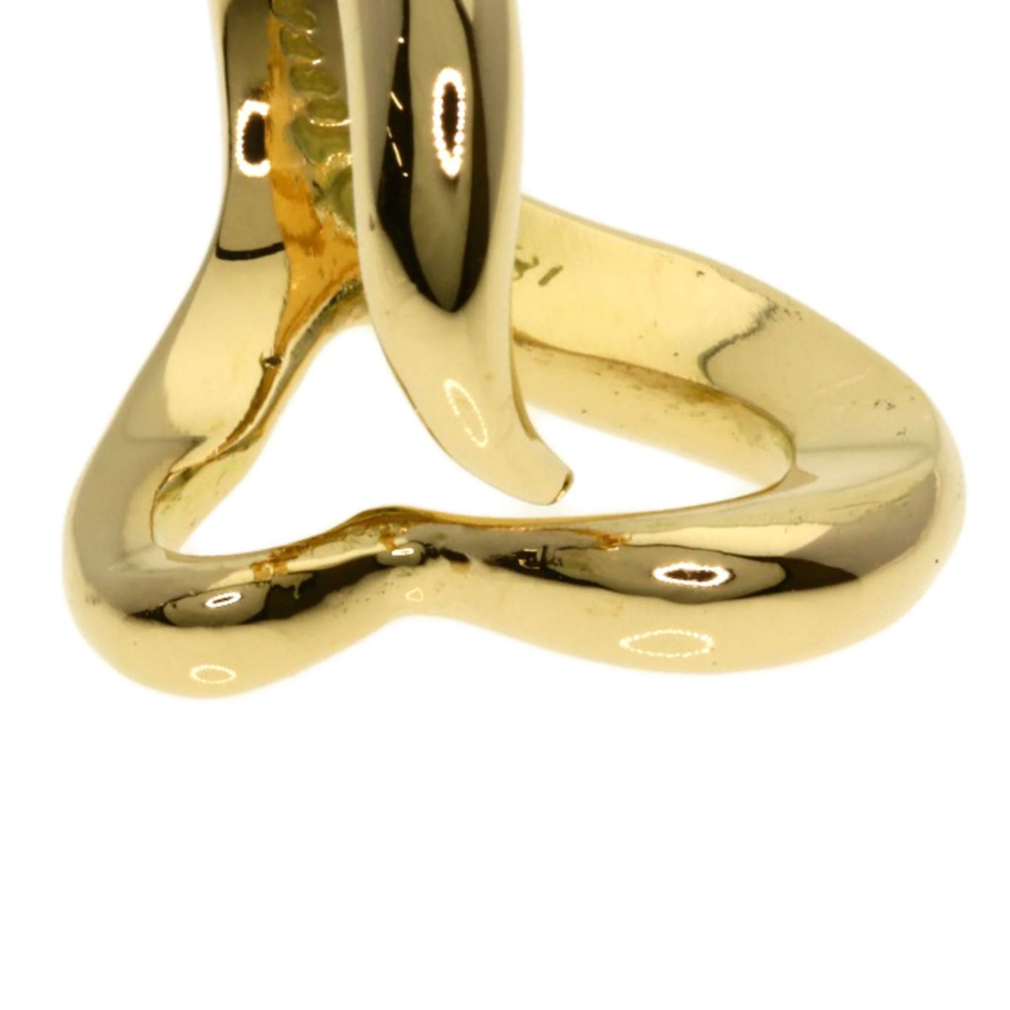 Open Heart Ring 18K Yellow Gold 26.3mm - Image 7