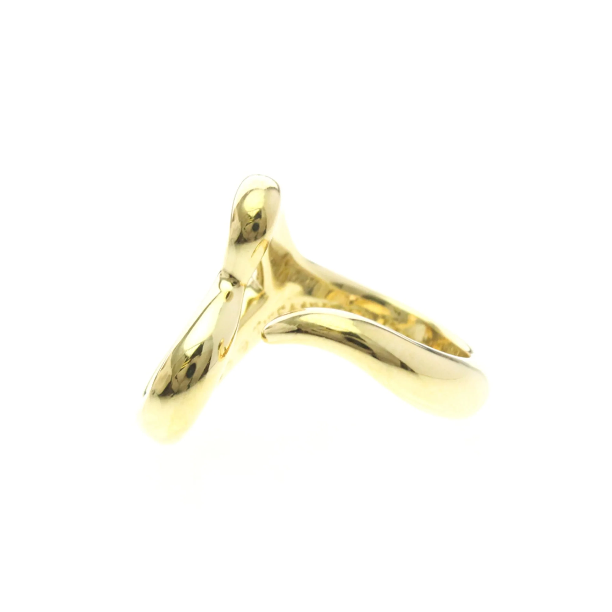 Open Heart Ring 18K Yellow Gold 4mm - Image 2