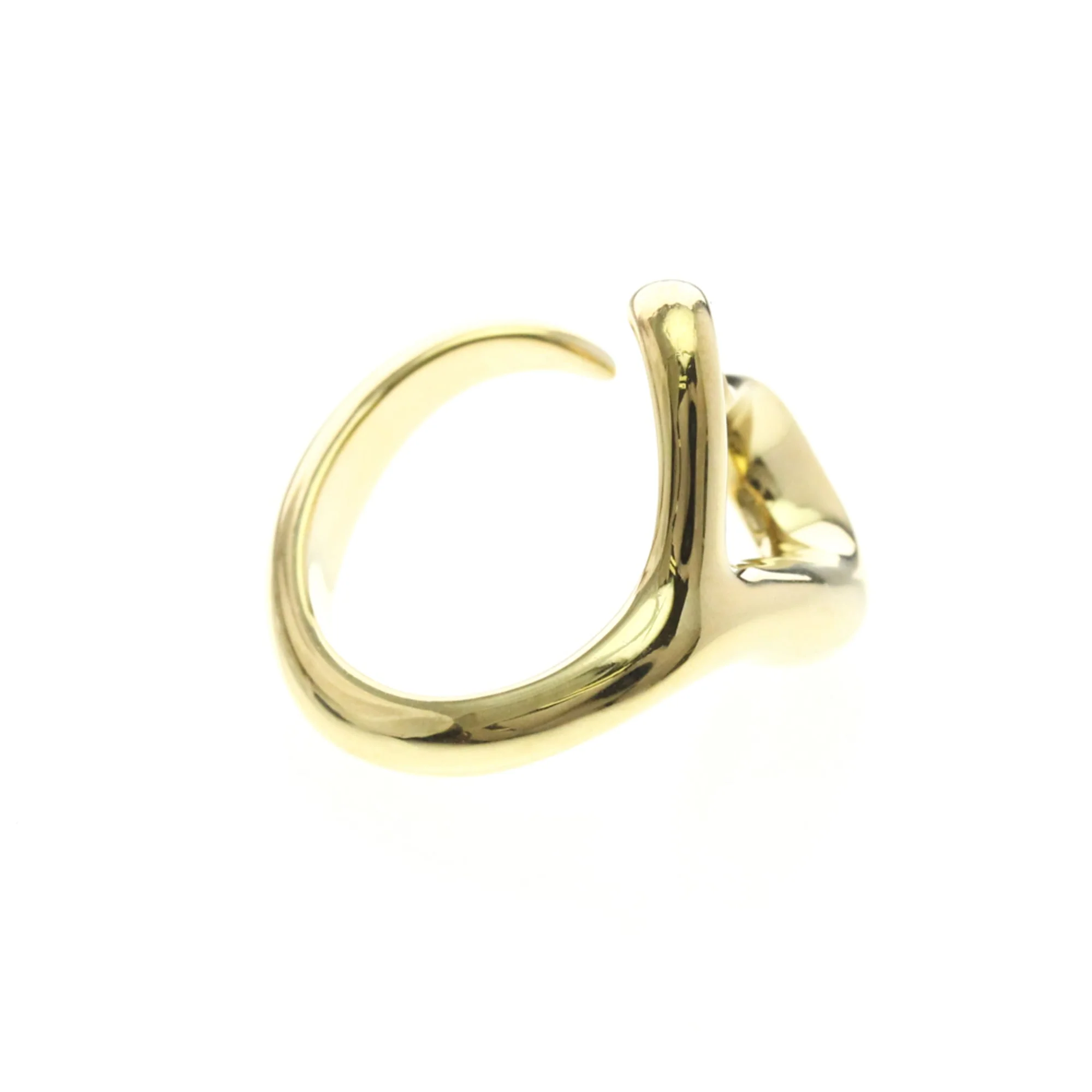 Open Heart Ring 18K Yellow Gold 4mm - Image 4