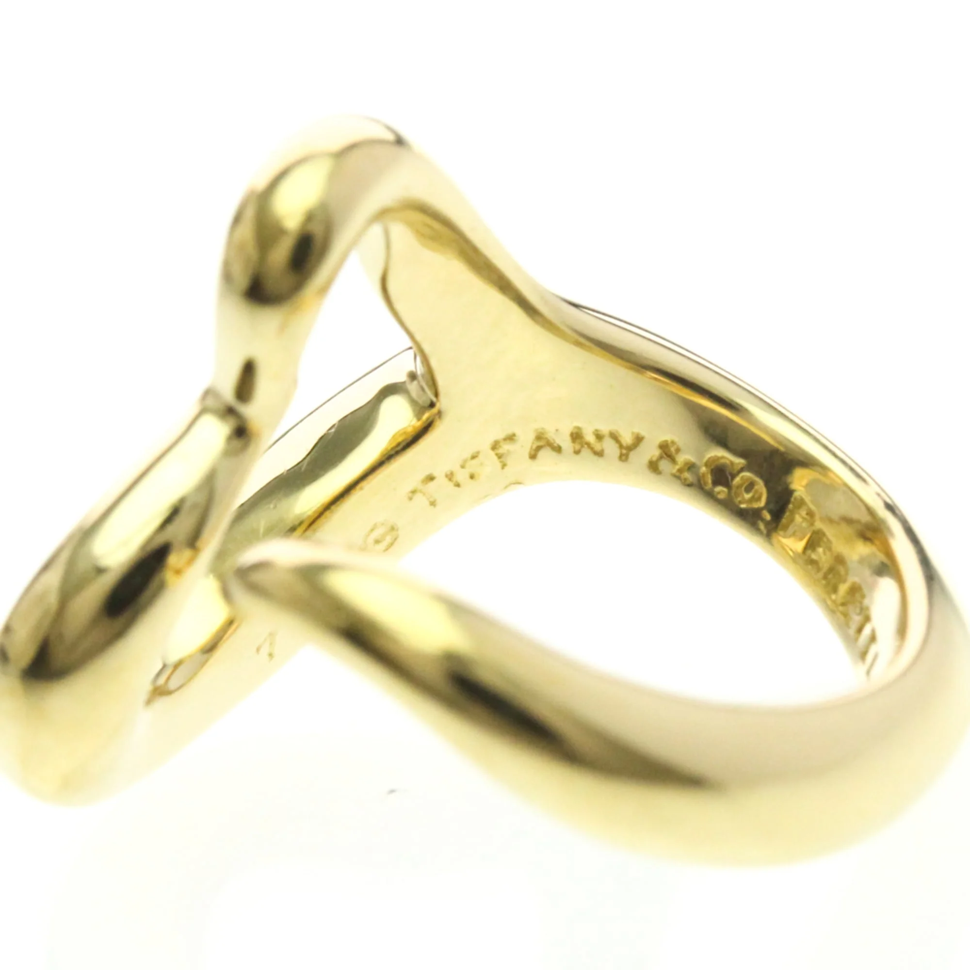 Open Heart Ring 18K Yellow Gold 4mm - Image 6