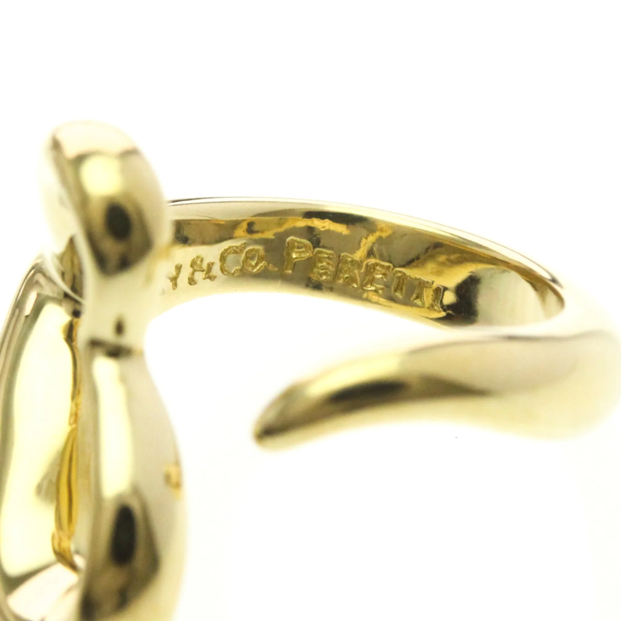 Open Heart Ring 18K Yellow Gold 4mm - Image 7