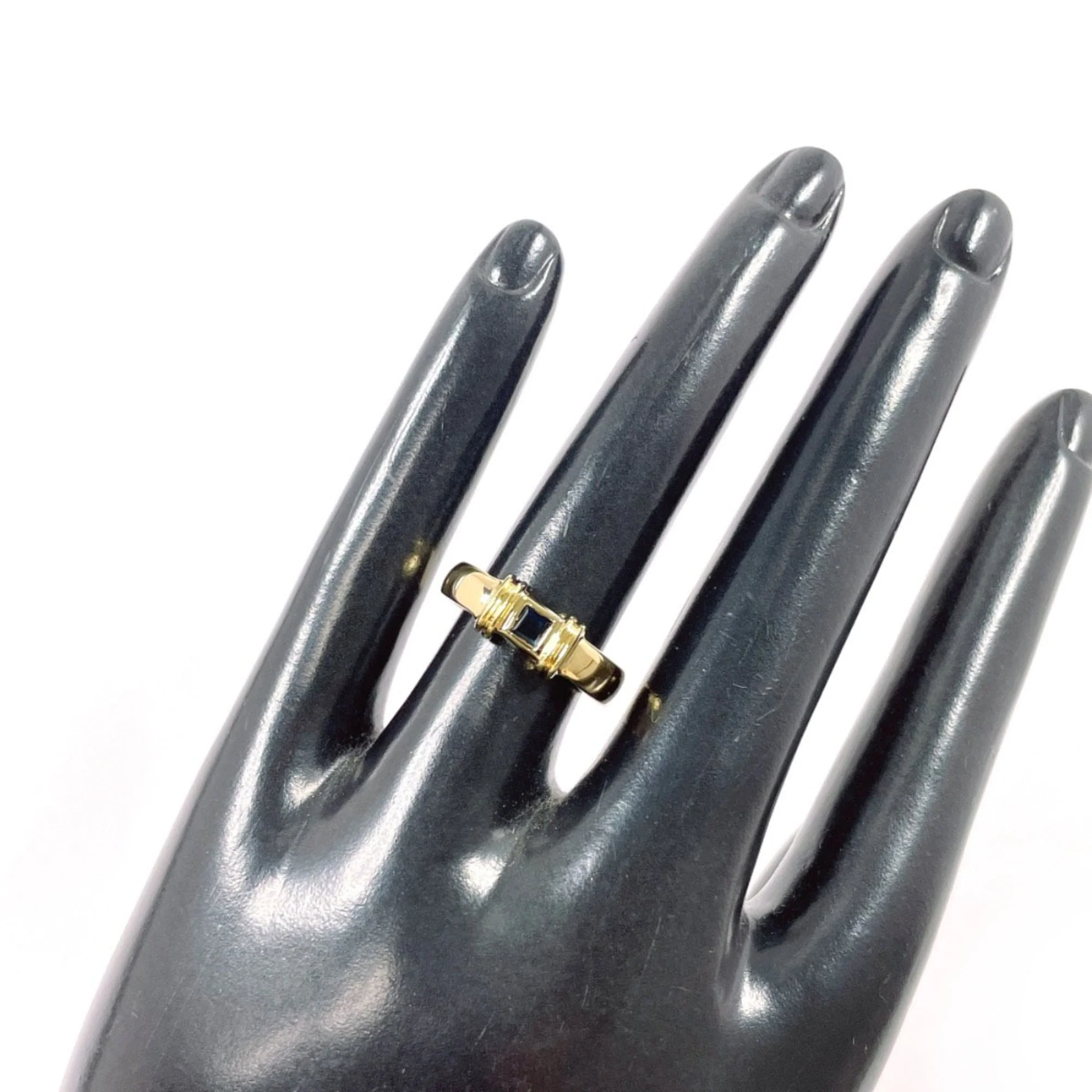 Ring 18K Yellow Gold With Sapphire - Image 8